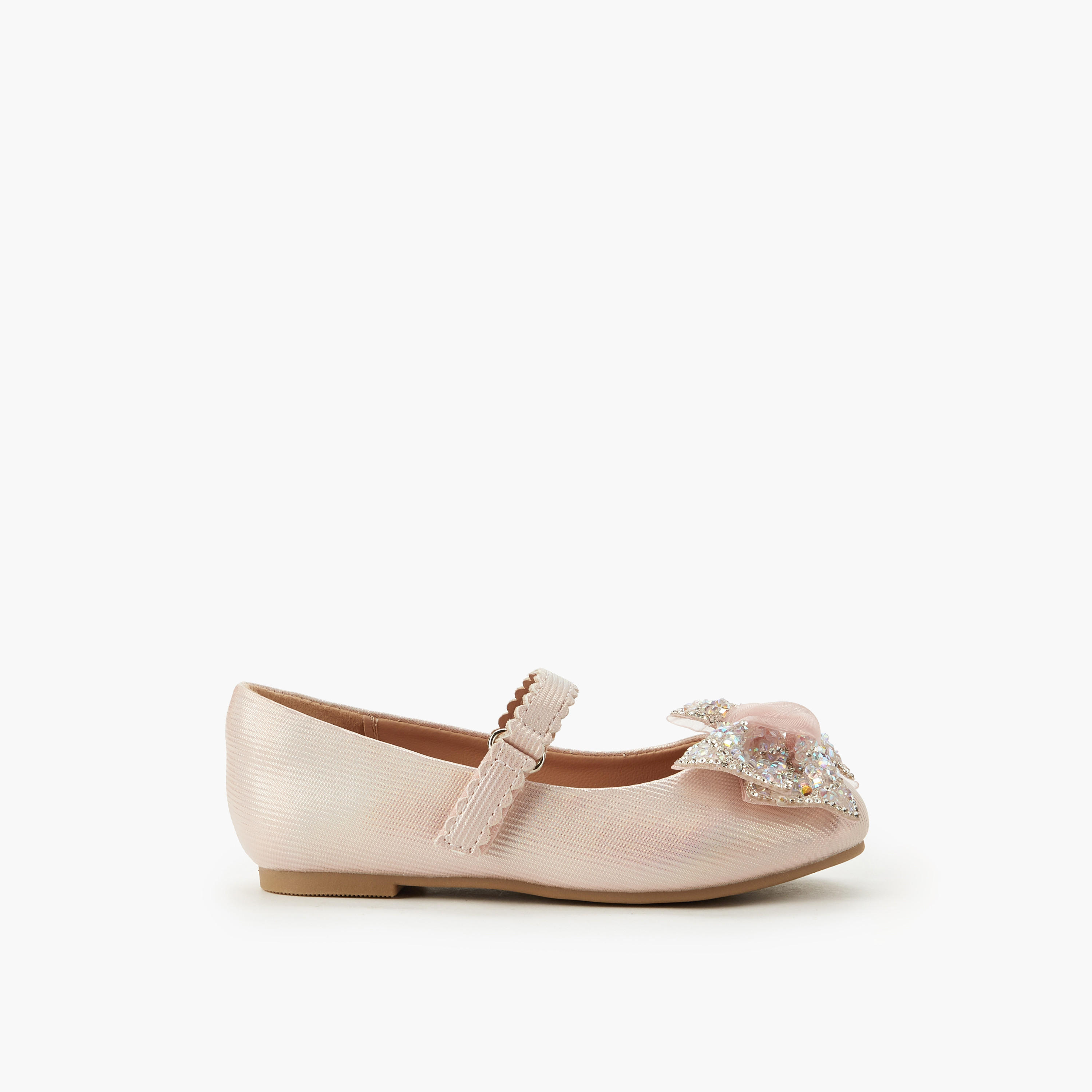 Celeste Girls Embellished Bow Ballerina Shoes-girls-shoes-maryjanes-image-2