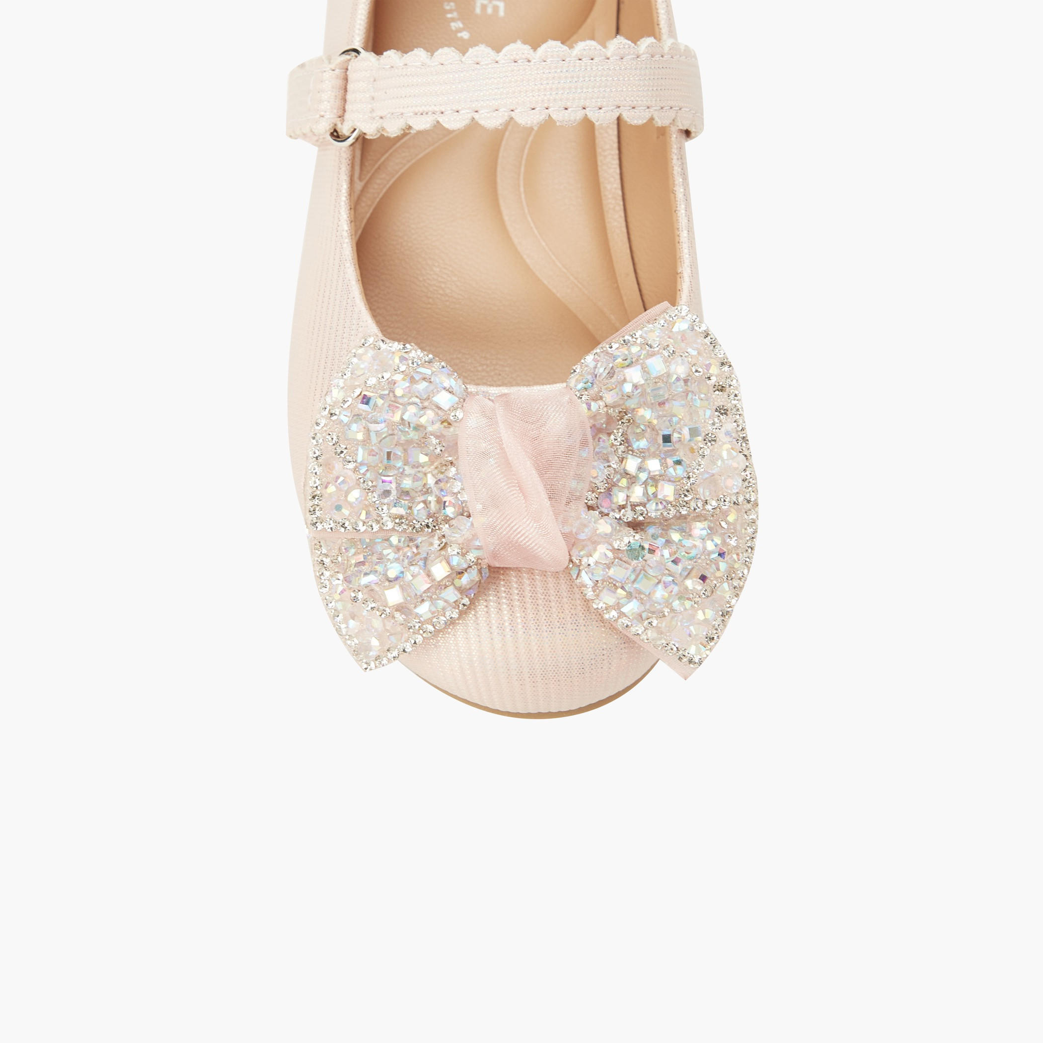 Celeste Girls Embellished Bow Ballerina Shoes-girls-shoes-maryjanes-image-4