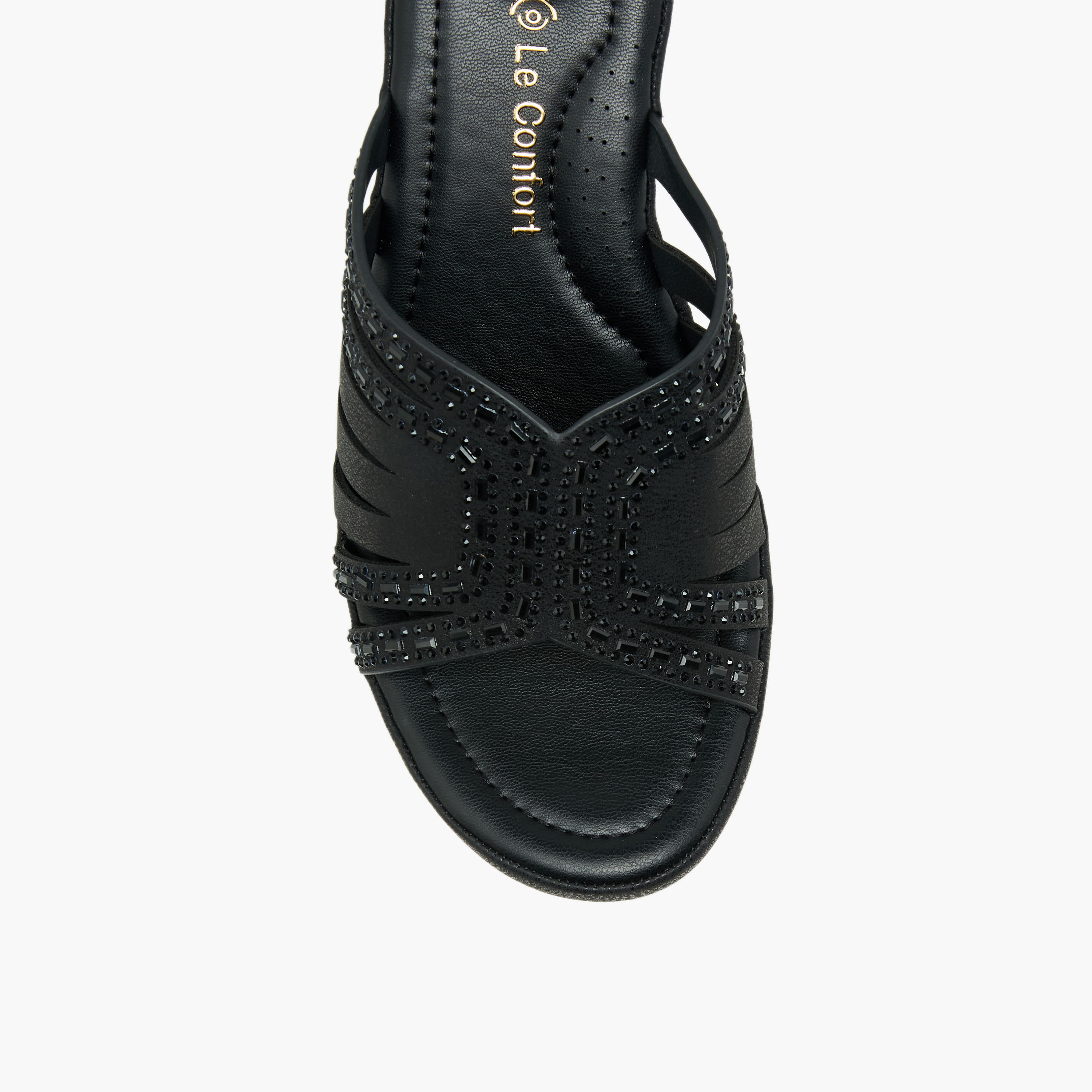 Le Confort Women Embellished Block Heel Sandals-women-shoes-sandals-heeled-image-4