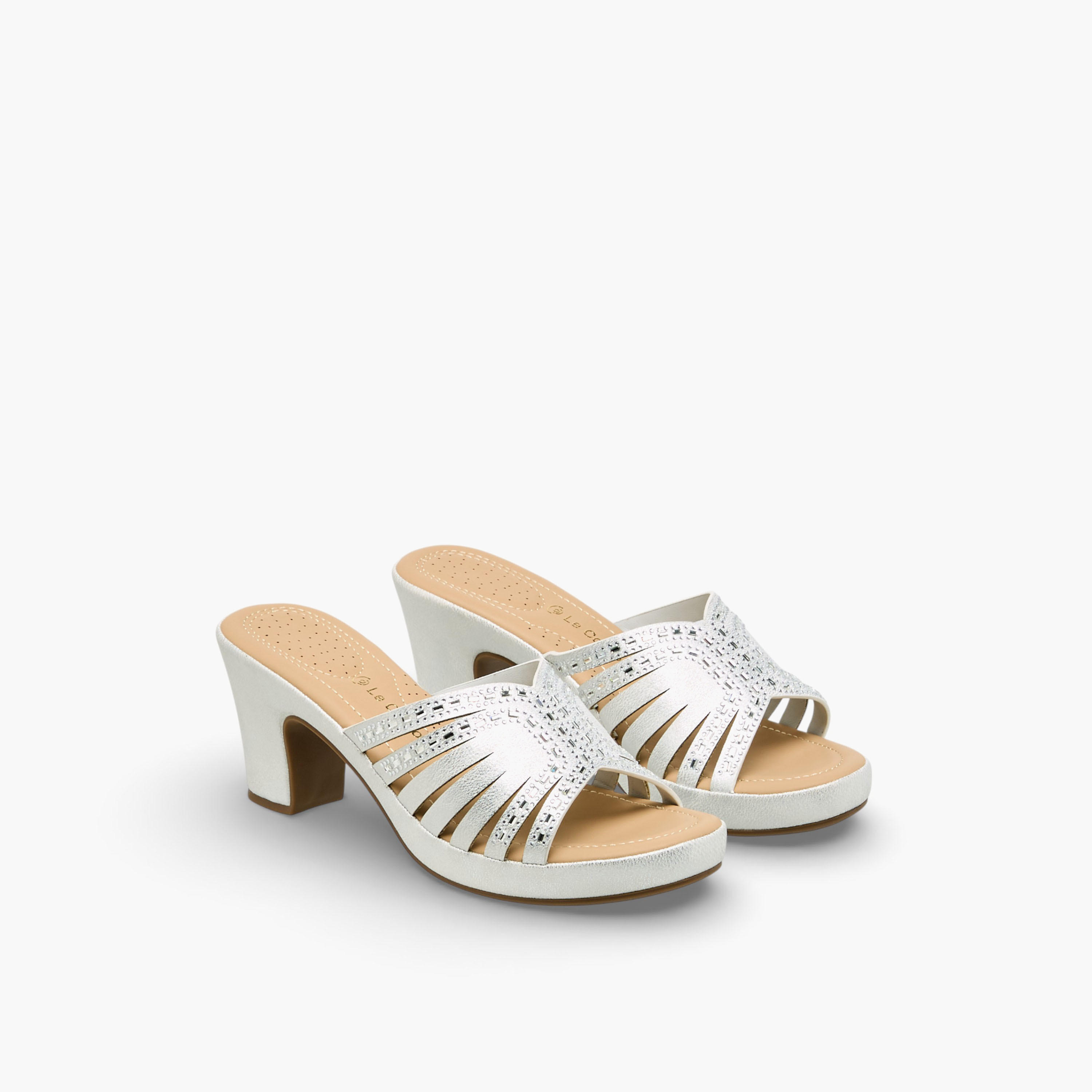 Le Confort Women Embellished Block Heel Sandals-women-shoes-sandals-heeled-image-1
