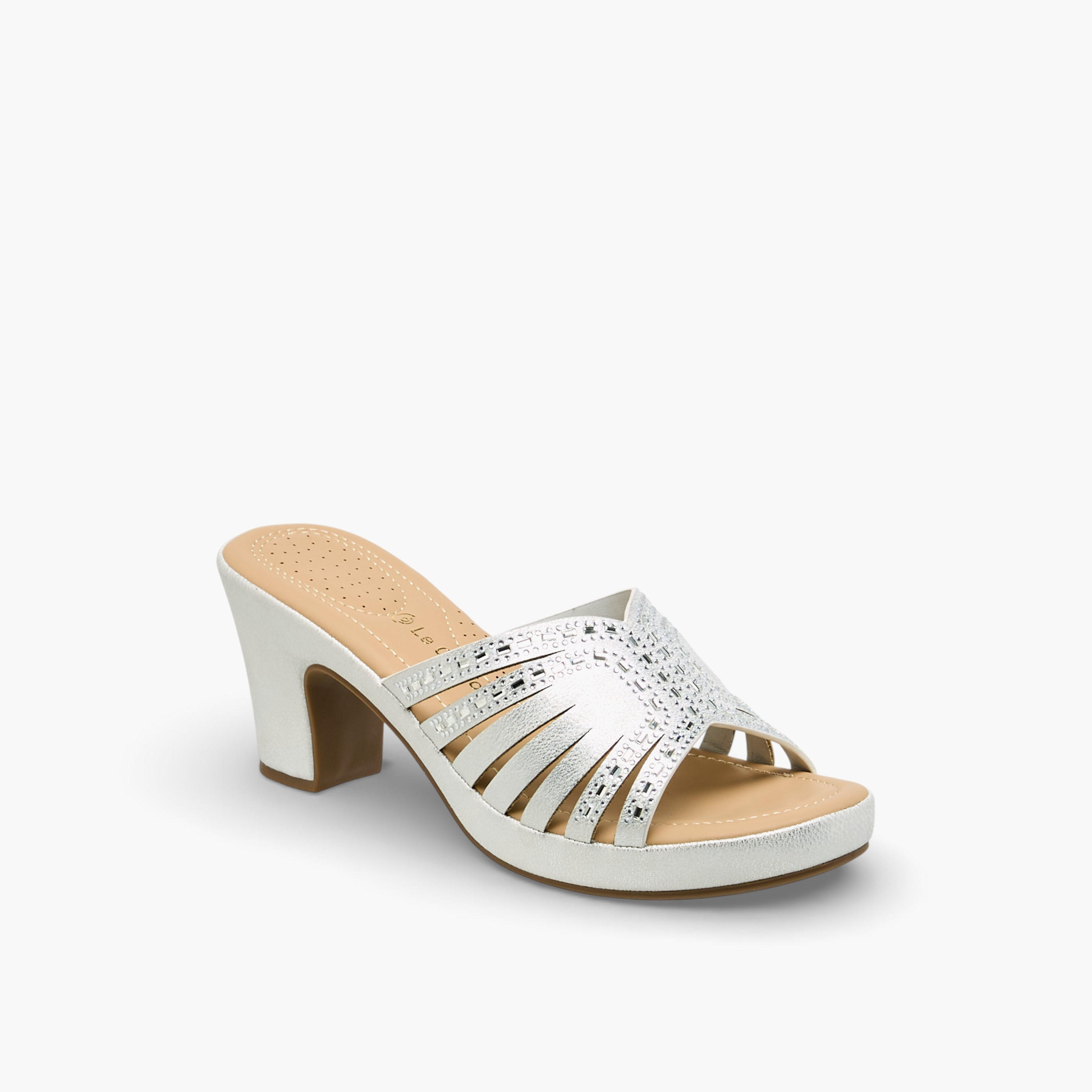 Le Confort Women Embellished Block Heel Sandals-women-shoes-sandals-heeled-image-2