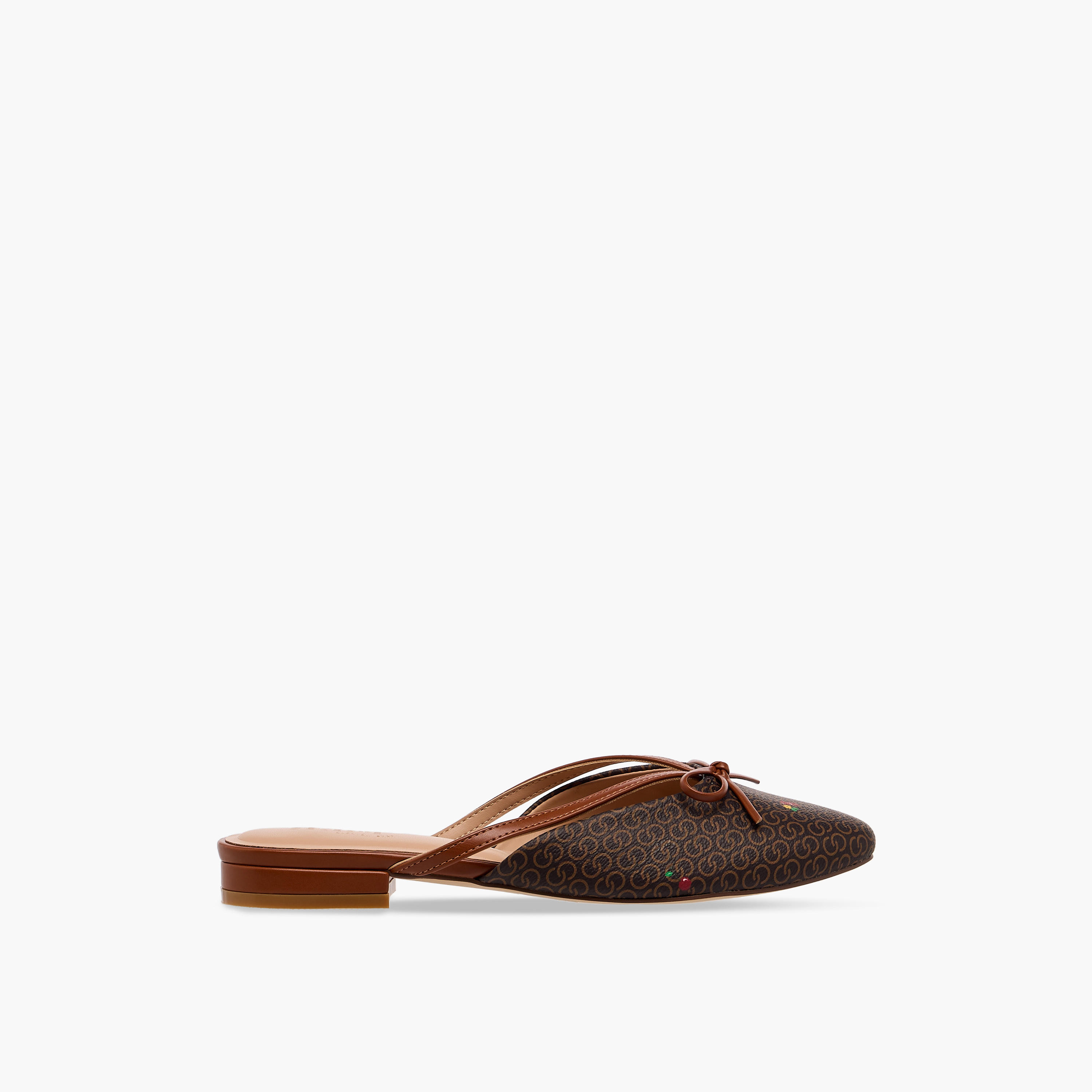 Celeste Women Monogram Print Mules-women-shoes-flats-mules-image-3