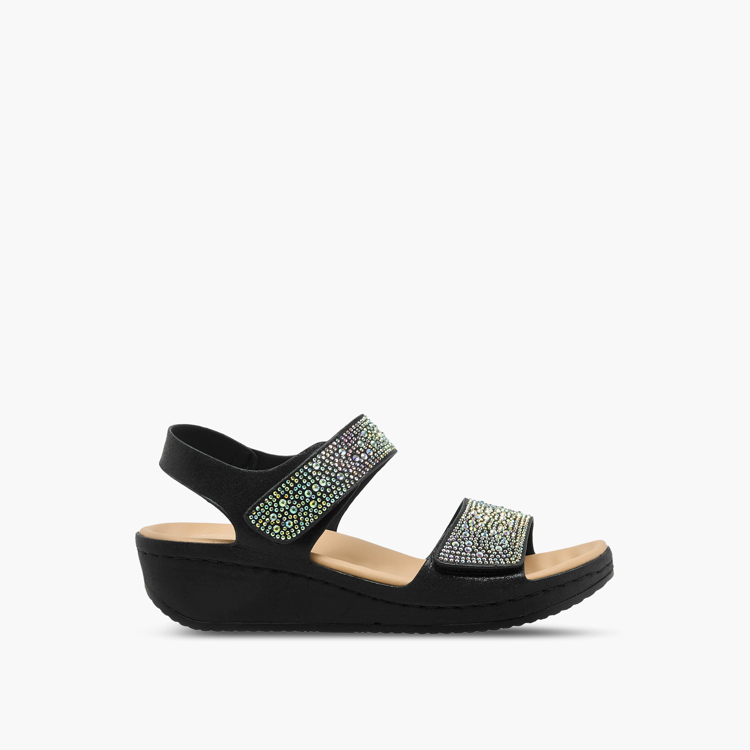 Le Confort Women Embellished Hook & Loop Sandals-women-shoes-sandals-heeled-image-3