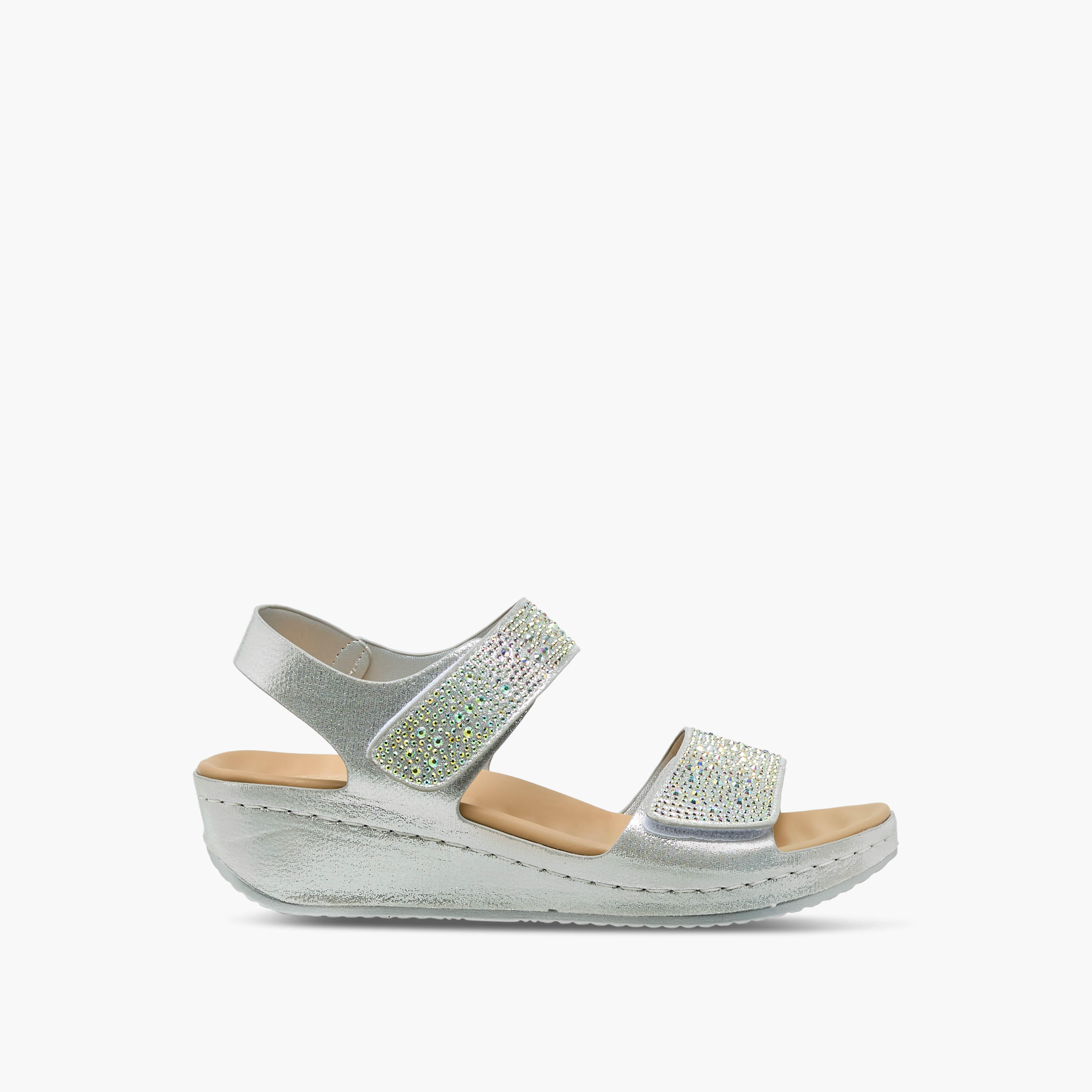 Le Confort Women Embellished Hook & Loop Sandals-women-shoes-sandals-heeled-image-3