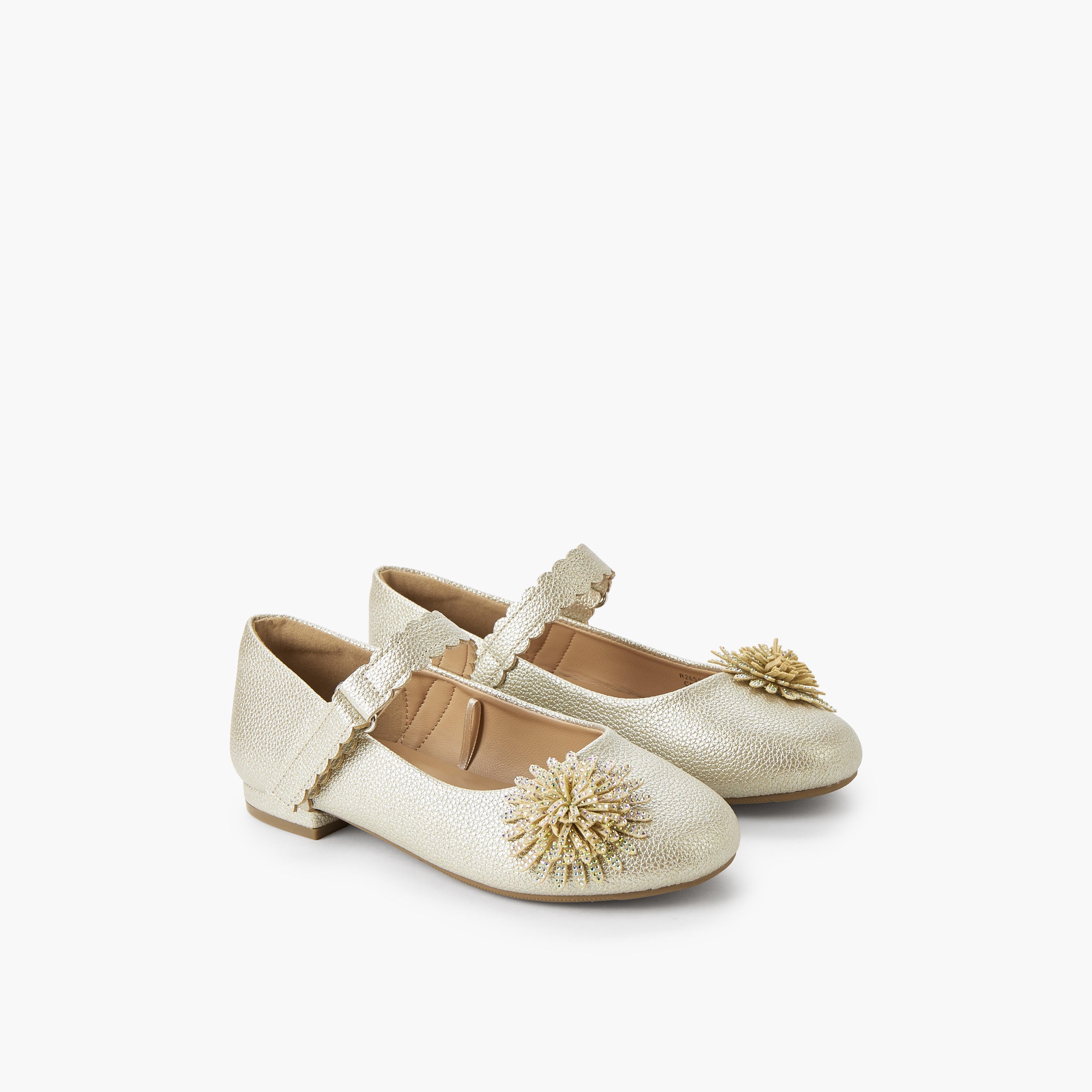 Celeste Girls Hook & Loop Ballerina Shoes-girls-shoes-maryjanes-image-1