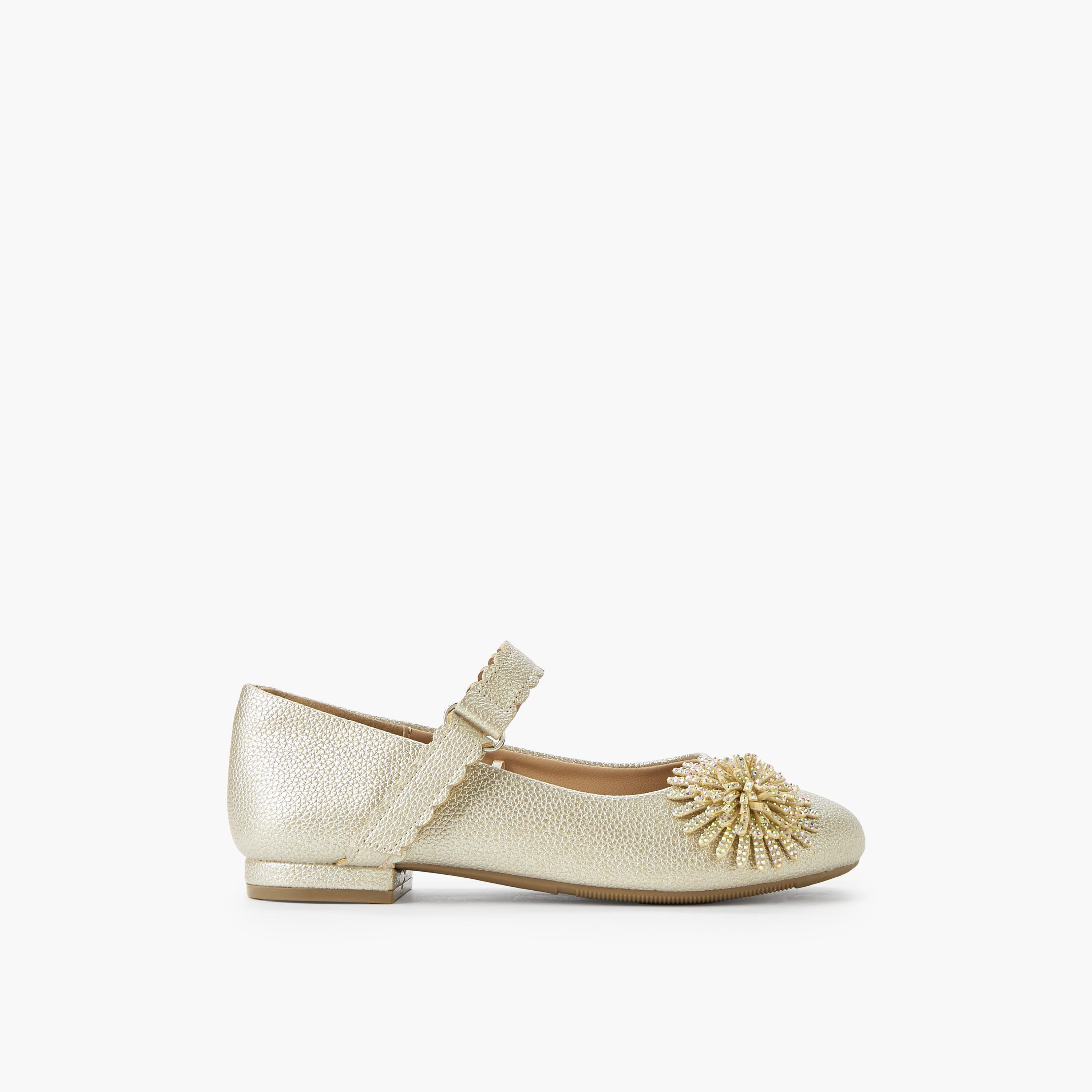 Celeste Girls Hook & Loop Ballerina Shoes-girls-shoes-maryjanes-image-3