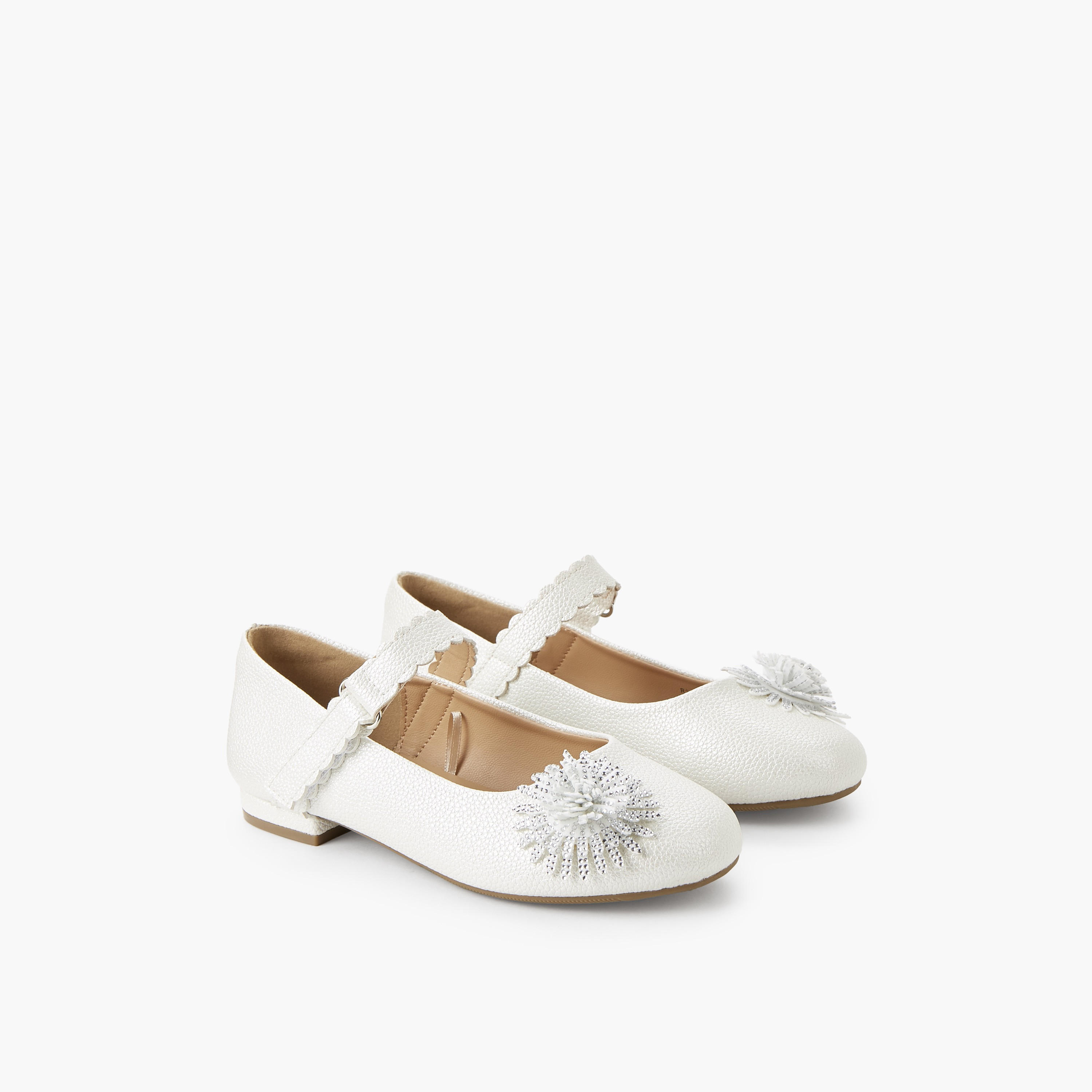 Celeste Girls Hook & Loop Ballerina Shoes-girls-shoes-maryjanes-image-1