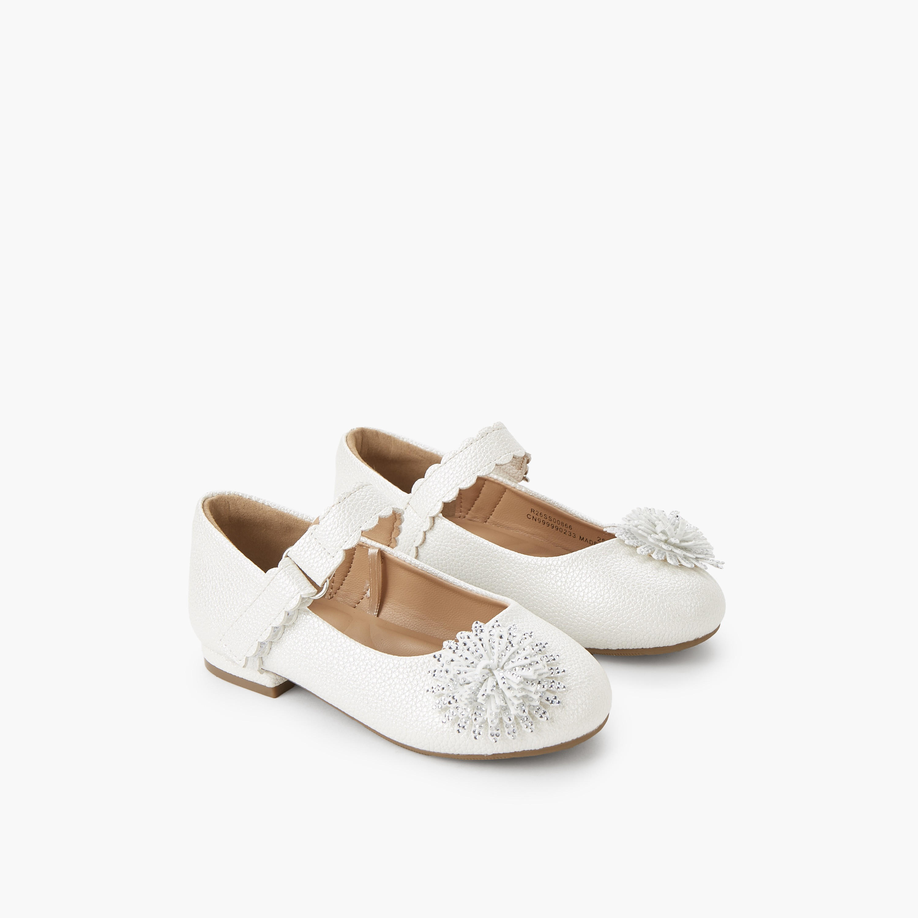 Celeste Girls Hook & Loop Ballerina Shoes-girls-shoes-maryjanes-image-1