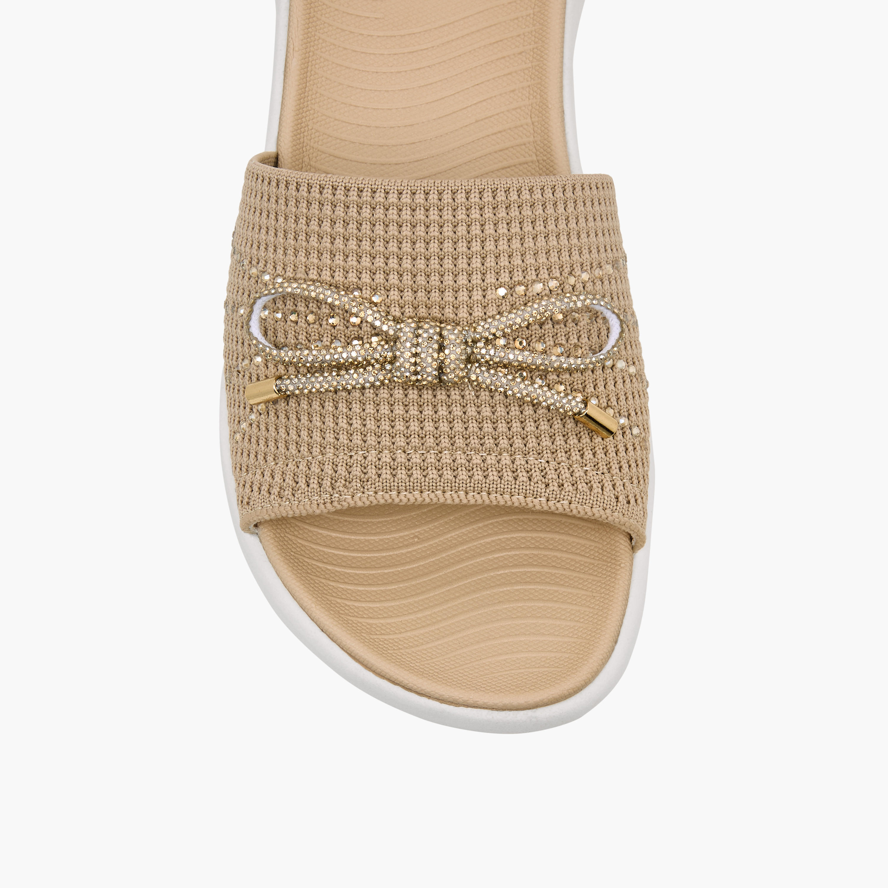 Le Confort Women Bow Embellished Flyknit Sandals-women-shoes-sandals-heeled-image-4