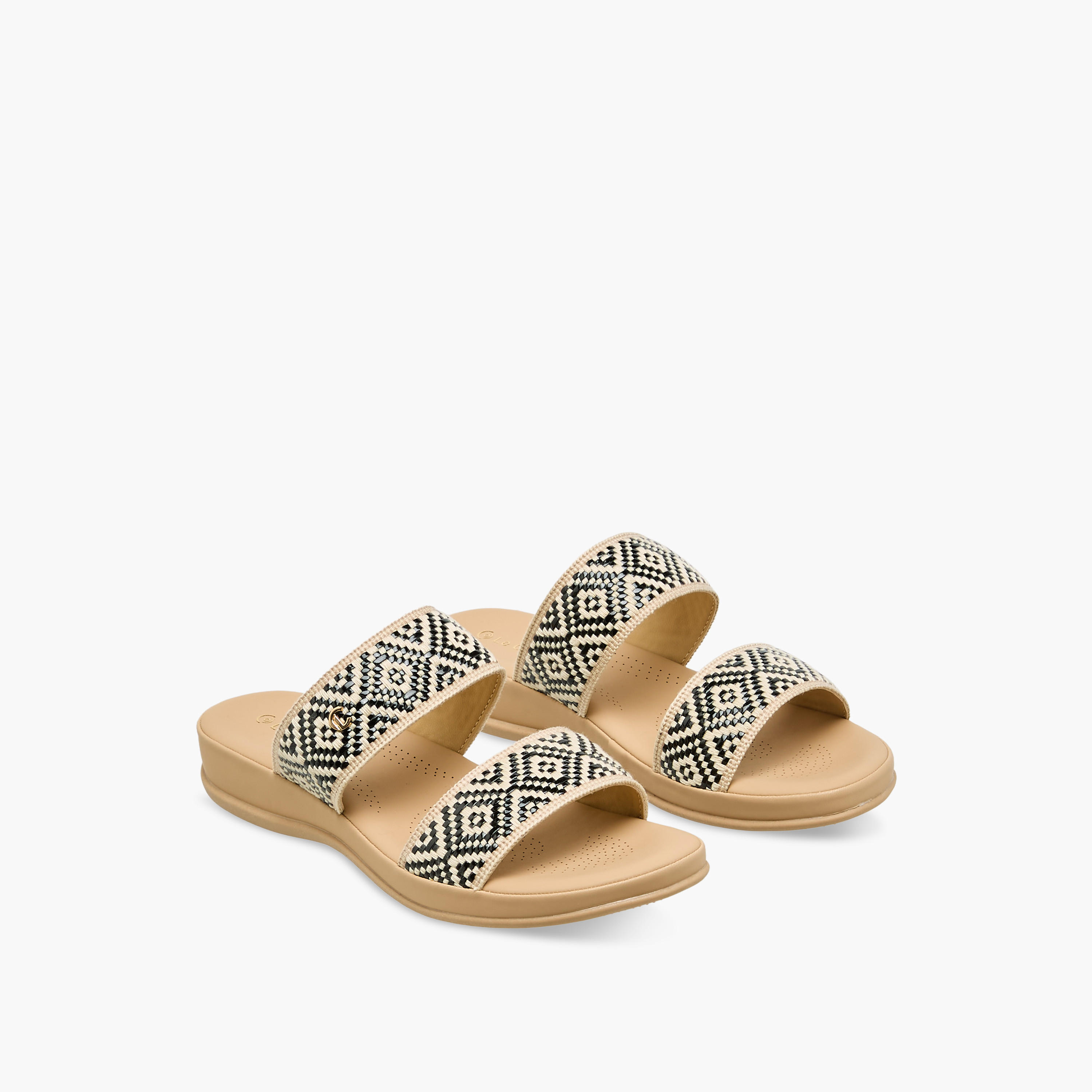 Le Confort Women Embellished Raffia Sandals-women-shoes-flats-sandals-image-1