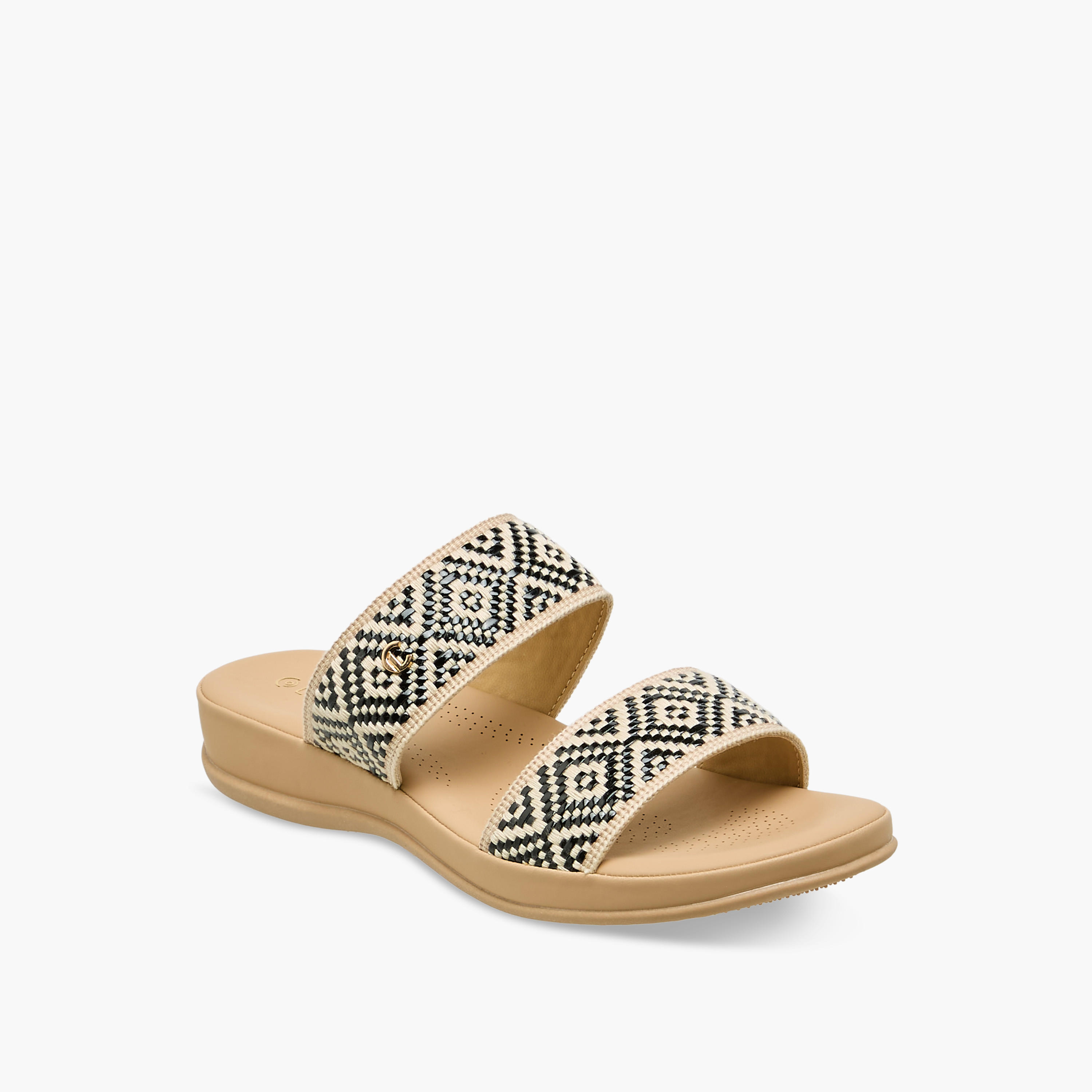 Le Confort Women Embellished Raffia Sandals-women-shoes-flats-sandals-image-2