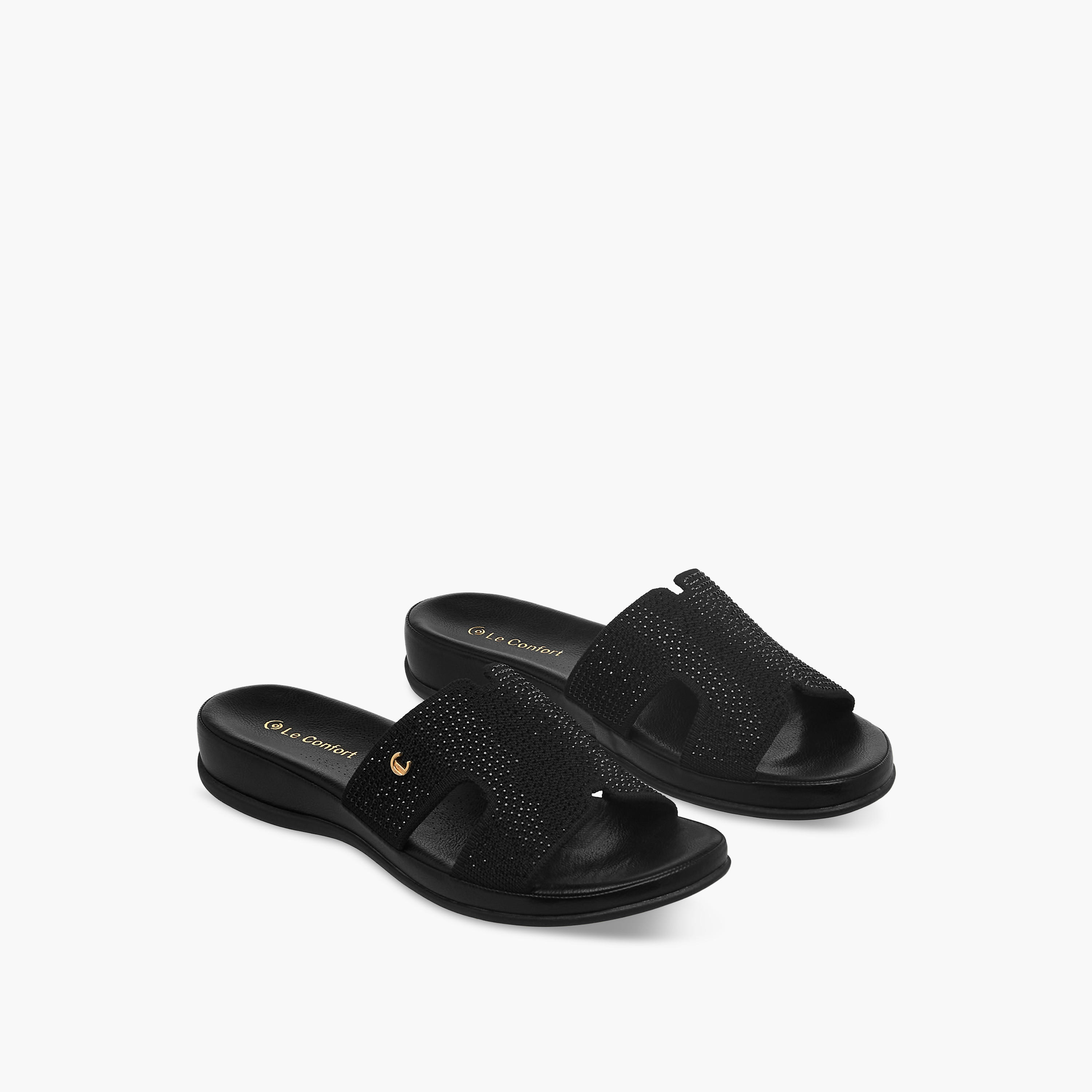 Le Confort Women Embellished Slide Sandals-women-shoes-flats-sandals-image-1