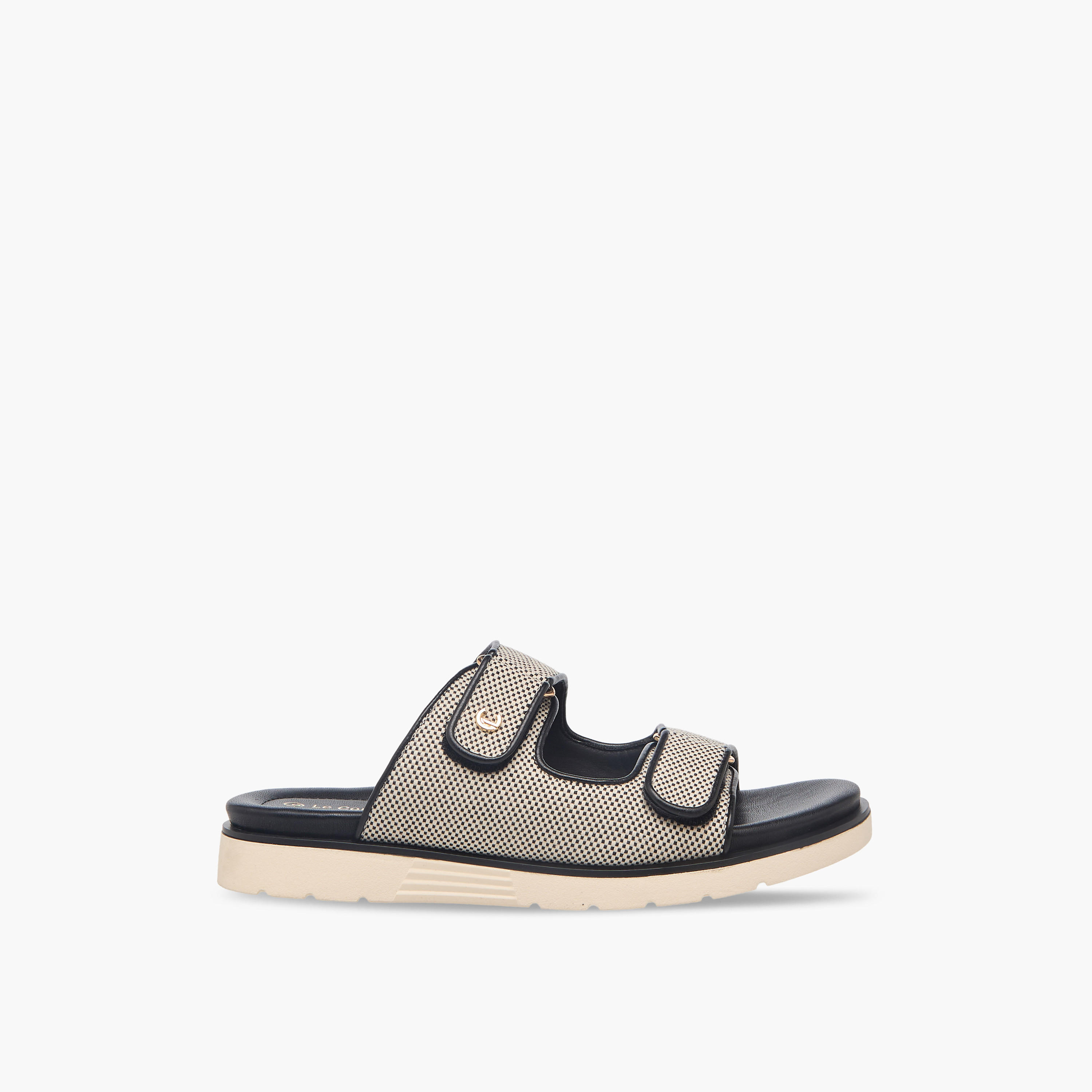 Le Confort Women Weave Textured Slip-On Comfort Sandals-women-shoes-flats-sandals-image-3