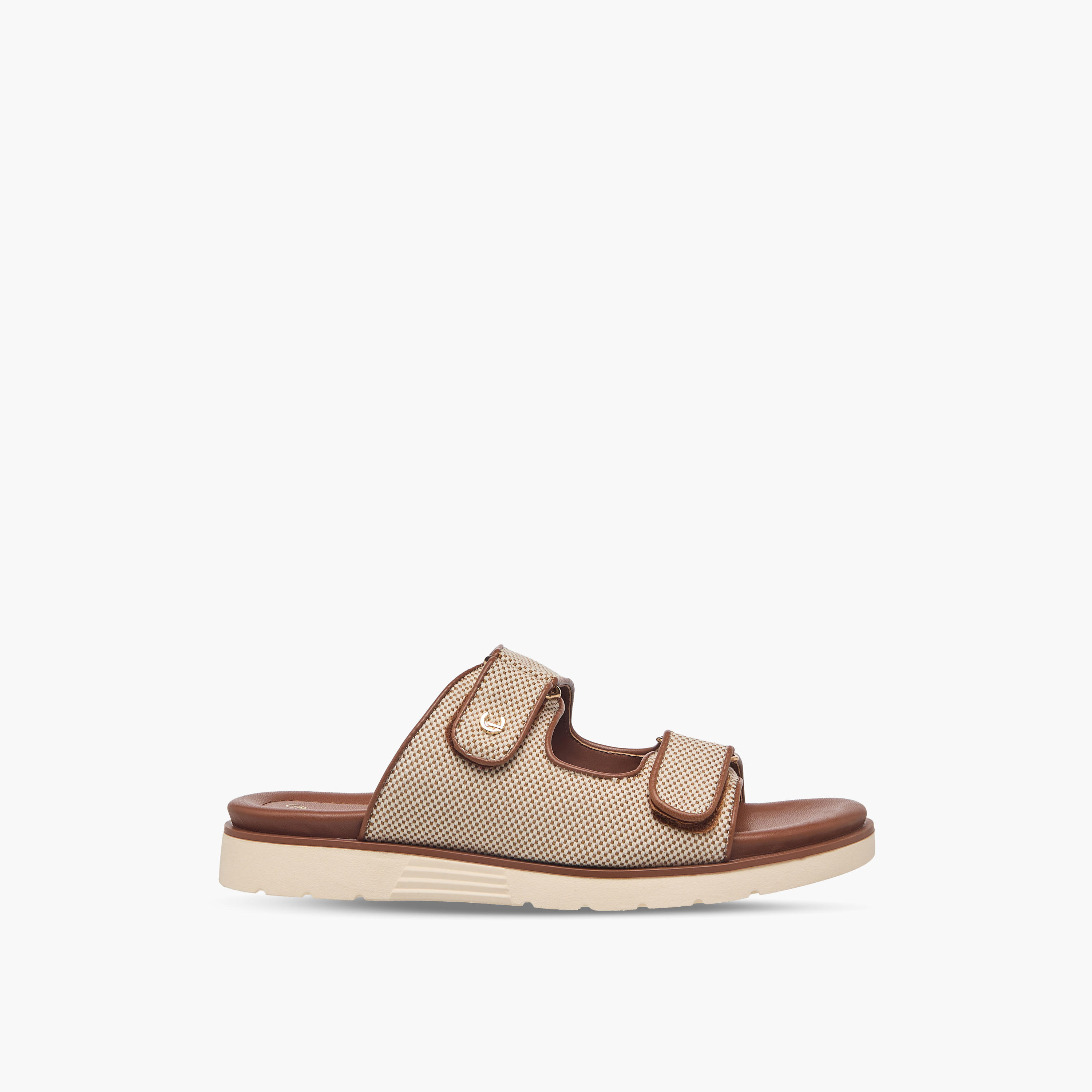 Le Confort Women Weave Textured Slip-On Comfort Sandals-women-shoes-flats-sandals-image-3