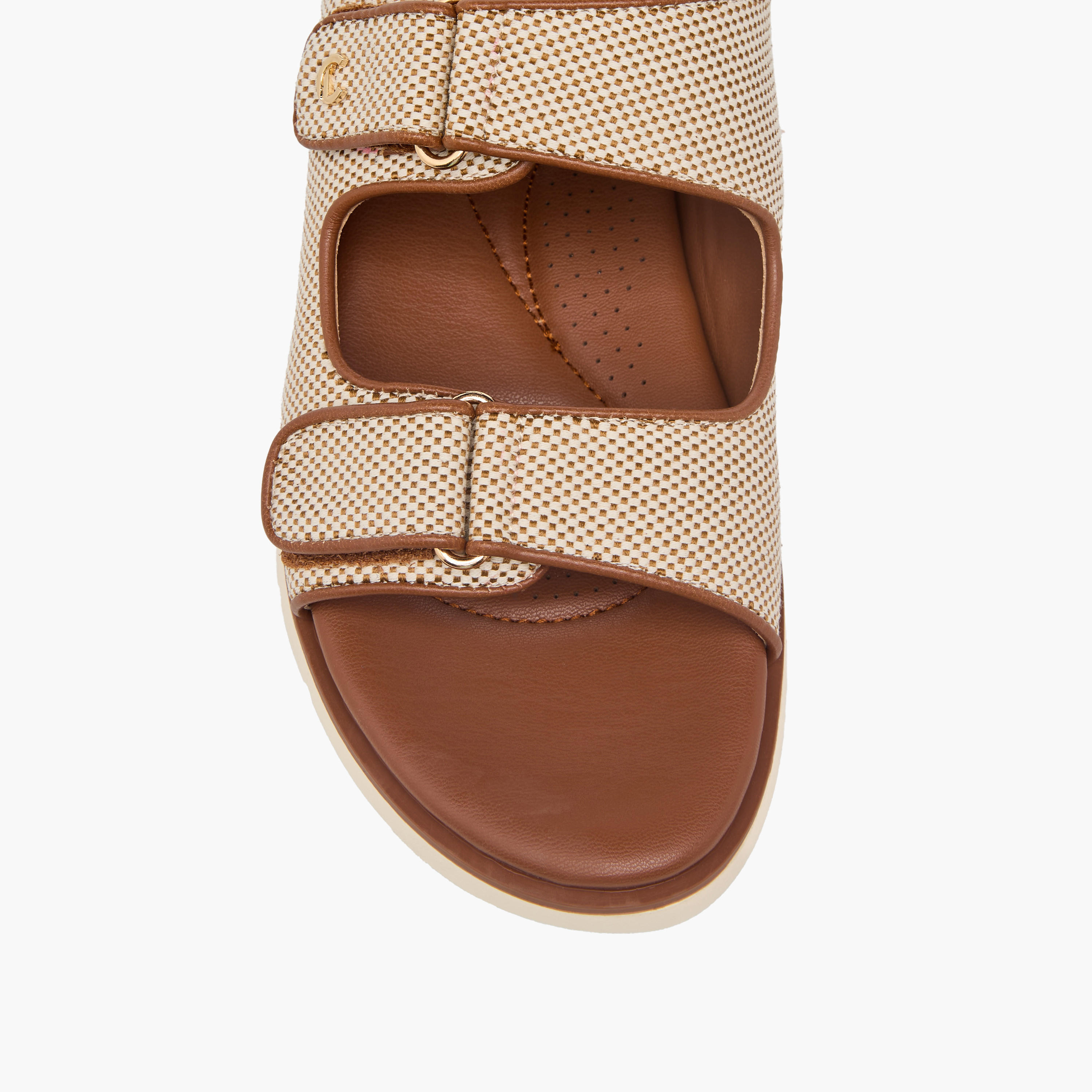 Le Confort Women Weave Textured Slip-On Comfort Sandals-women-shoes-flats-sandals-image-4