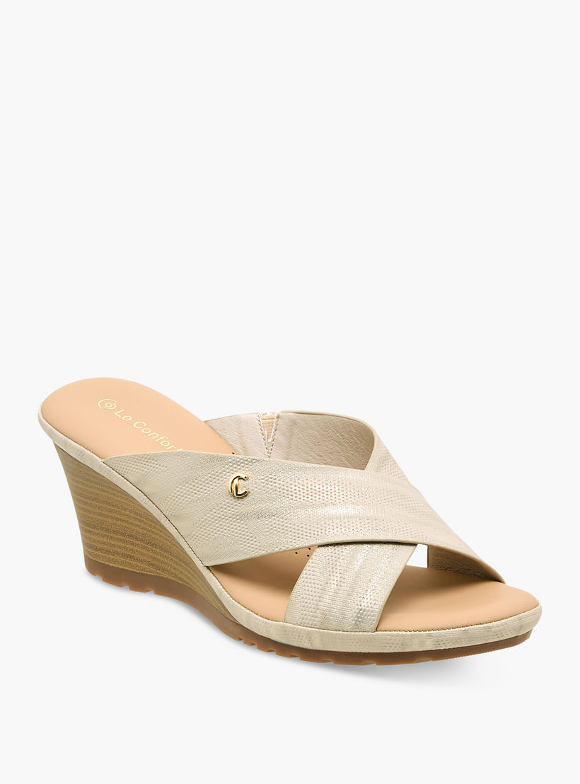 Le Confort Women Cross Strap Wedge Heel Sandals-women-shoes-sandals-heeled-image-3