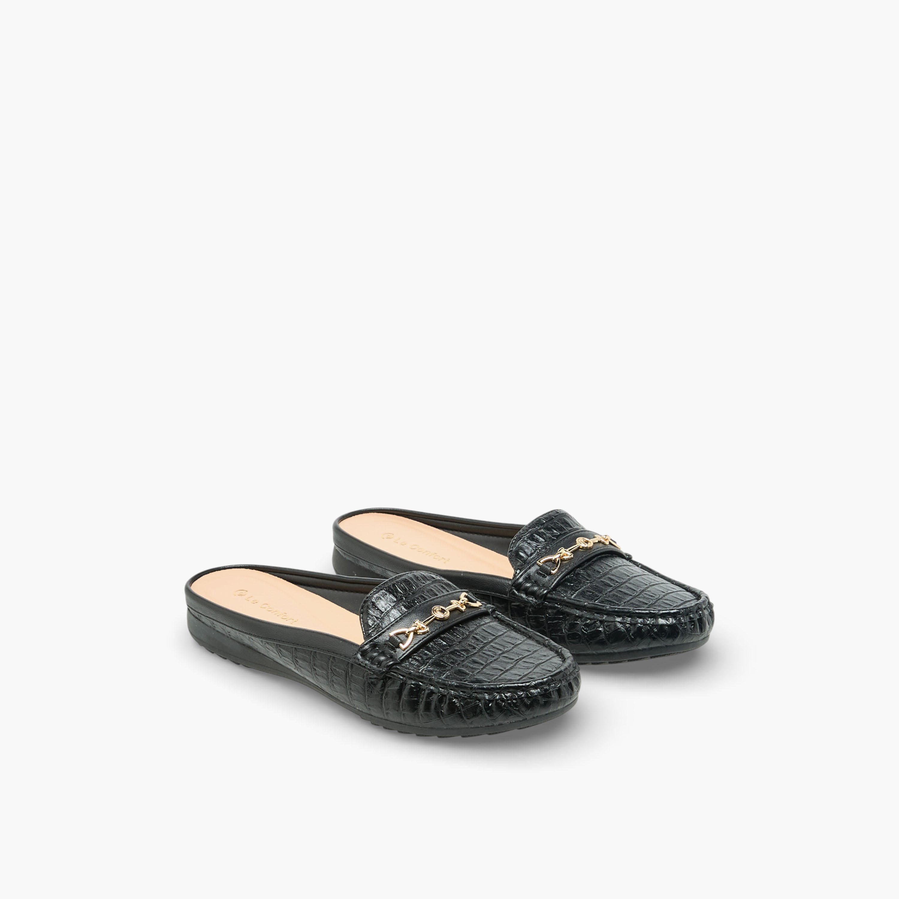 Le Confort Women Metal Accent Mules-women-shoes-flats-mules-image-1