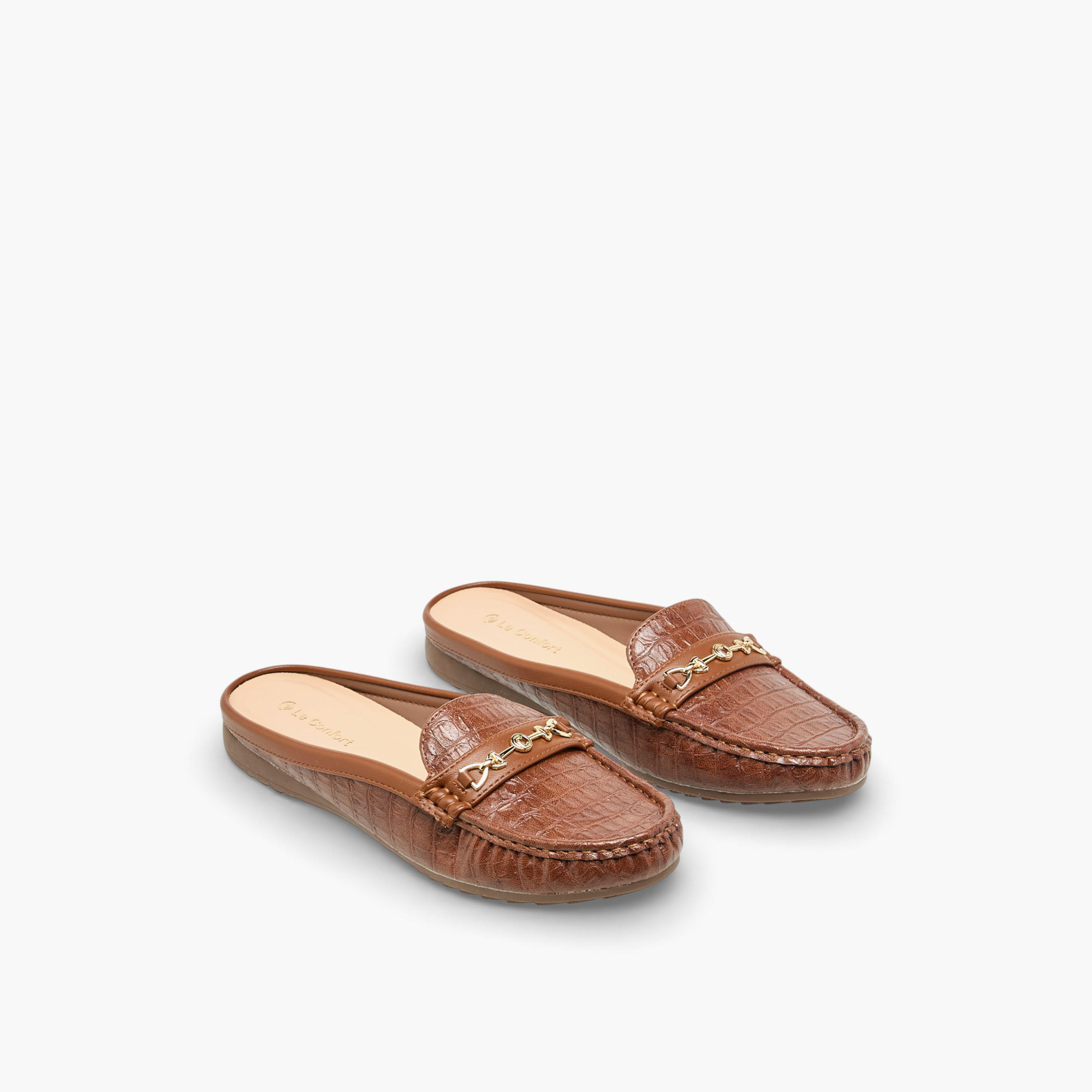 Le Confort Women Metal Accent Mules-women-shoes-flats-mules-image-1