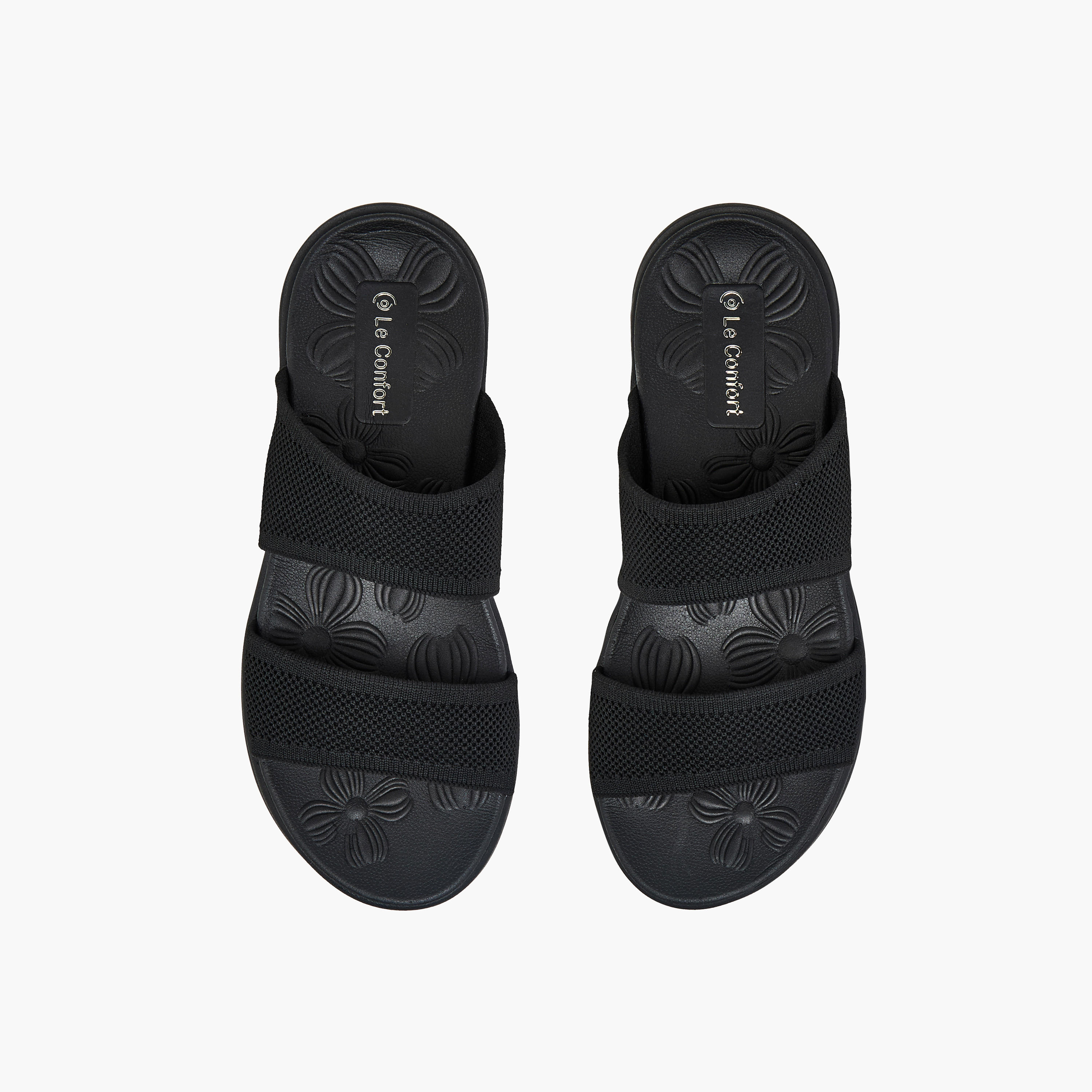 Le Confort Women Textured Flyknit Sandals-women-shoes-flats-sandals-image-1