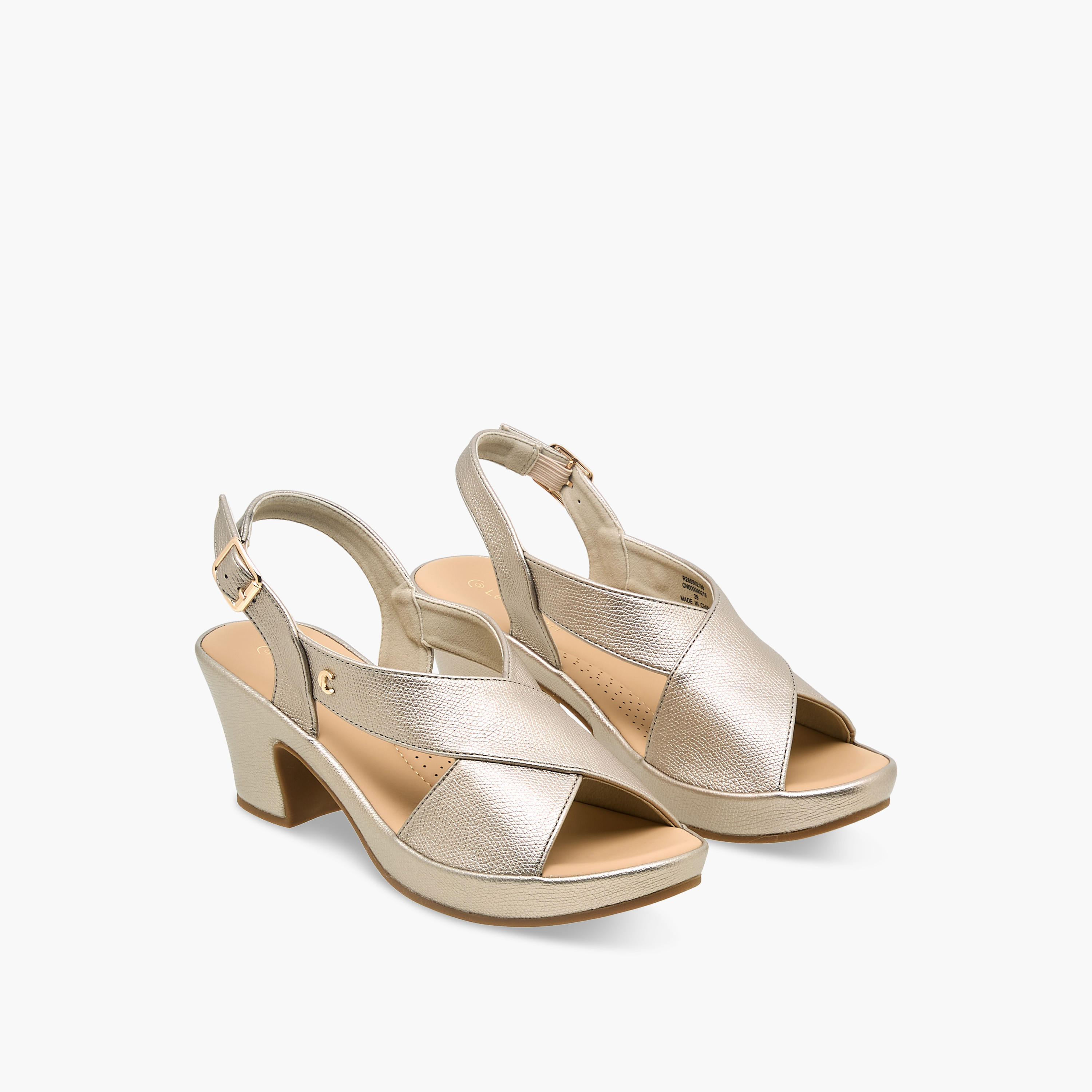 Le Confort Women Cross Strap Block Heel Sandals-women-shoes-sandals-heeled-image-1