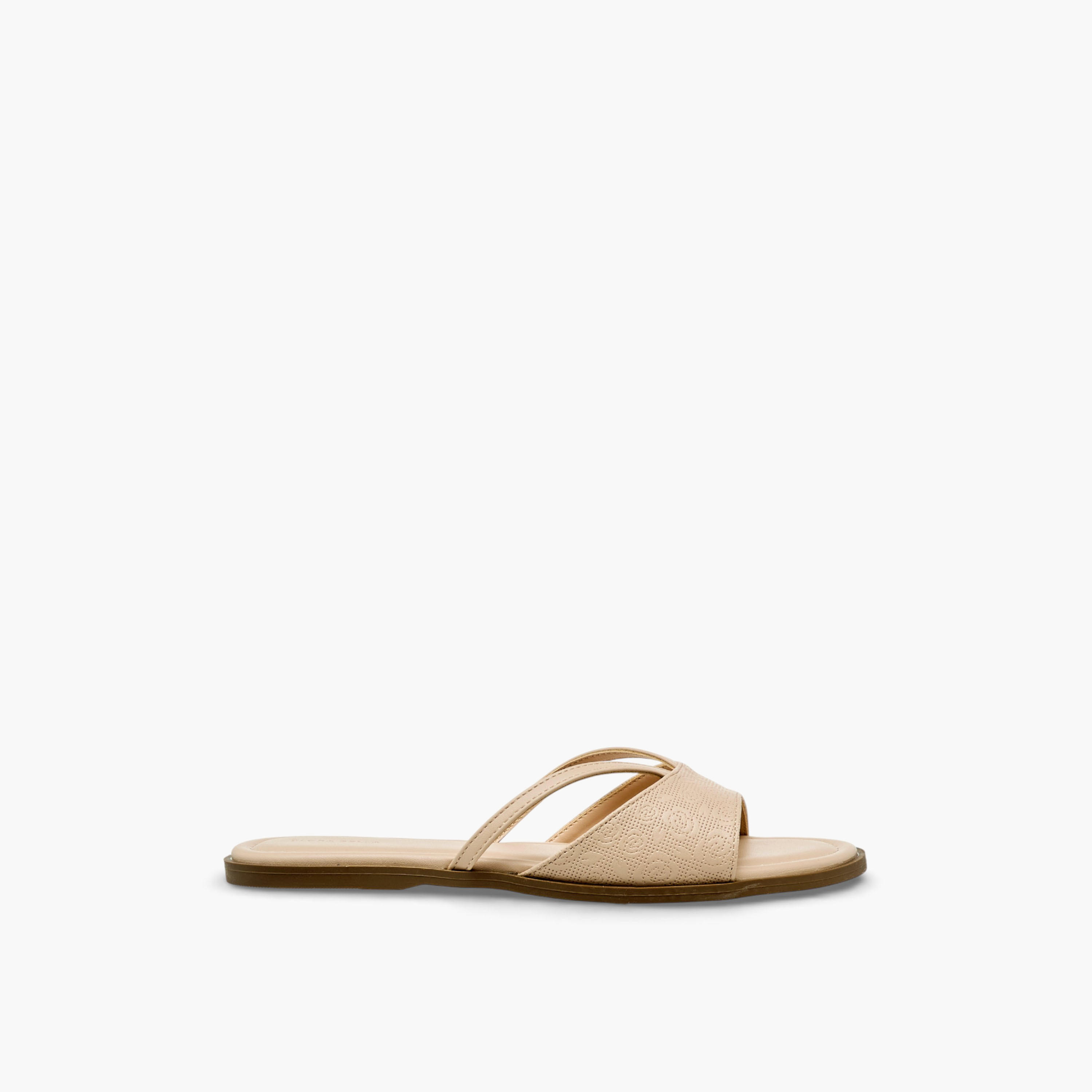 Flora Bella Women Textured Slip-On Flat Sandals-women-shoes-flats-sandals-image-3