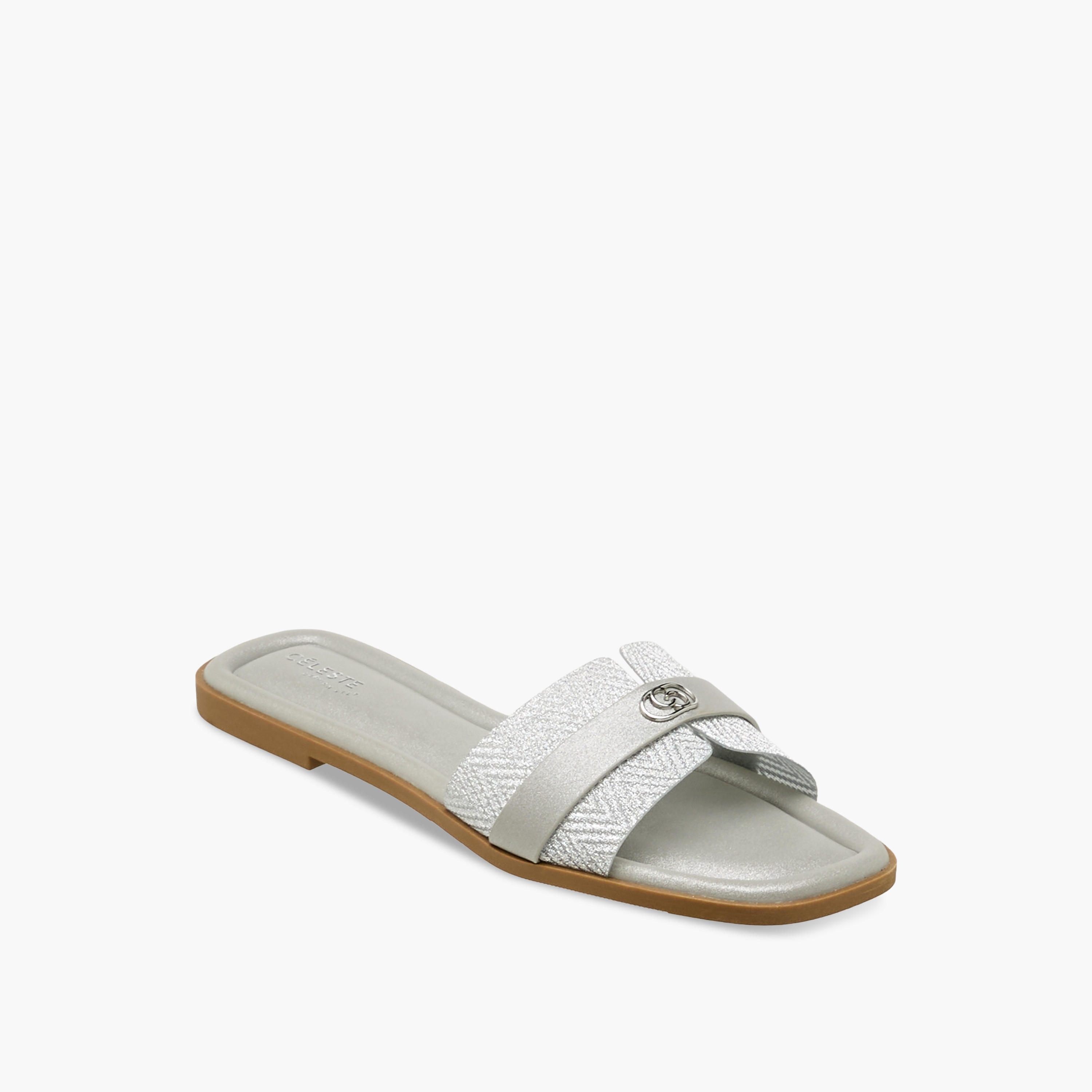 Celeste Women Glitter Detail Sandals-women-shoes-flats-sandals-image-2