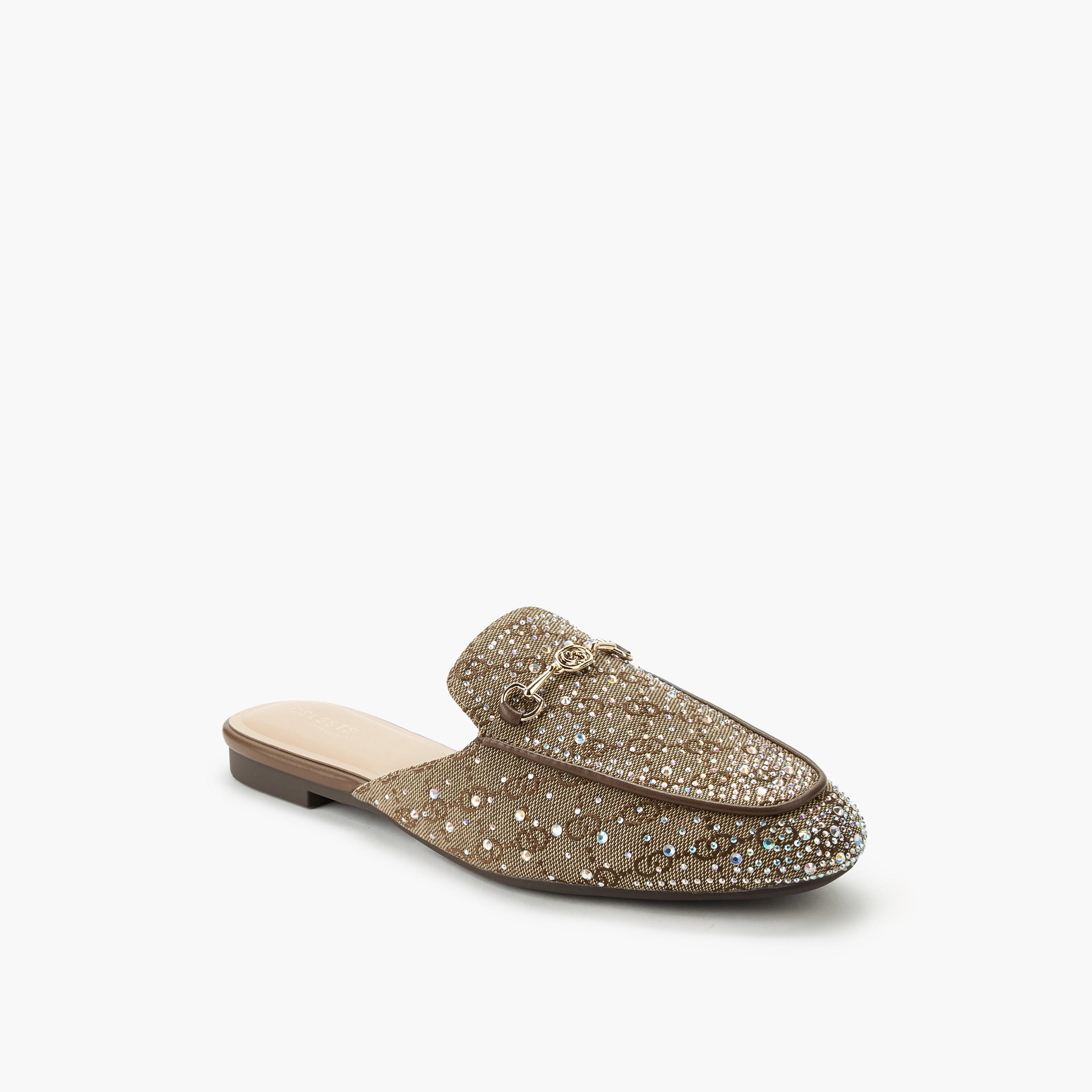 Celeste Women Diamante Embellished Mules-women-shoes-flats-mules-image-2