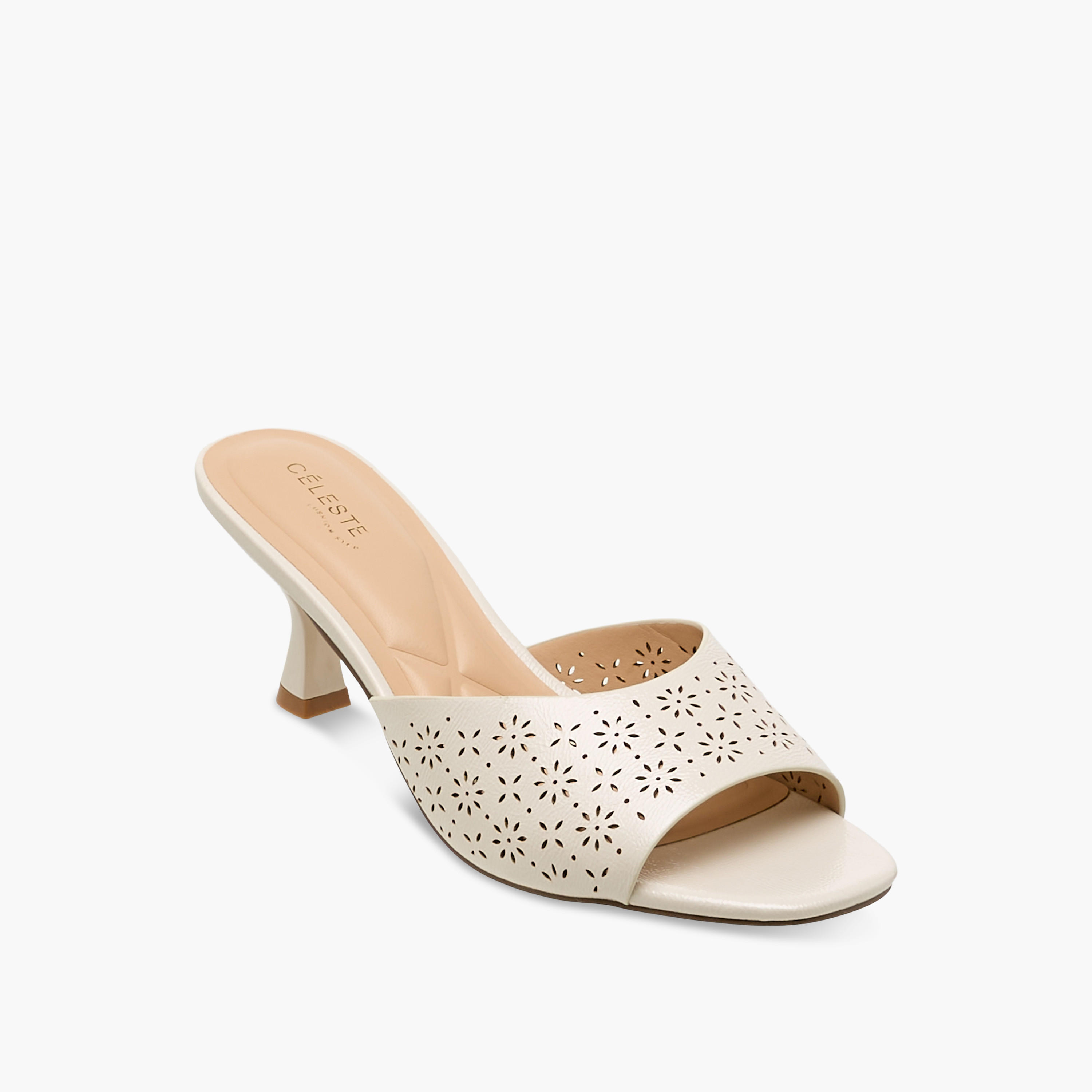 Celeste Women Laser Cut Kitten Heel Sandals-women-shoes-sandals-heeled-image-2