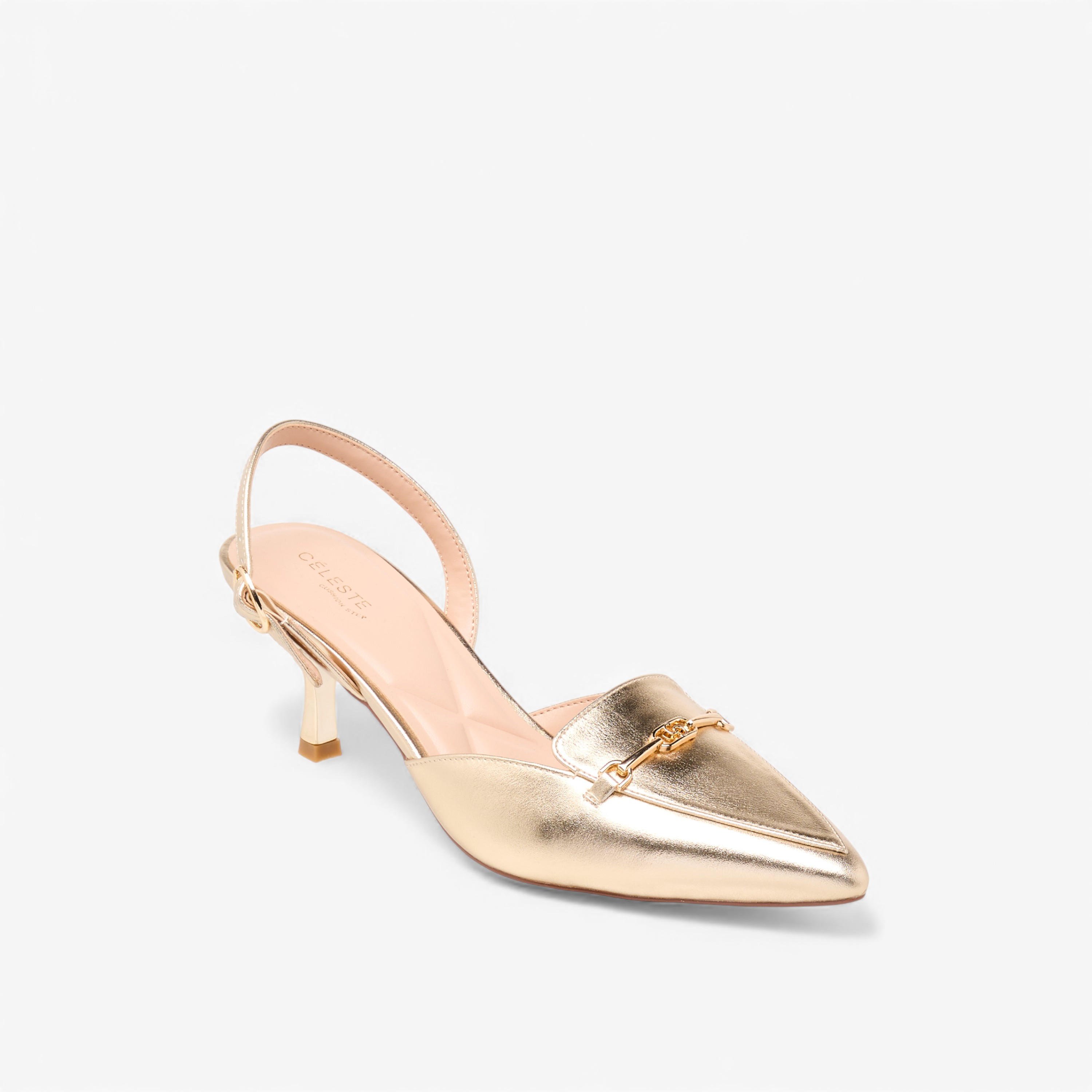 Celeste Women Metallic Kitten Heel Mules-women-shoes-heels-image-2