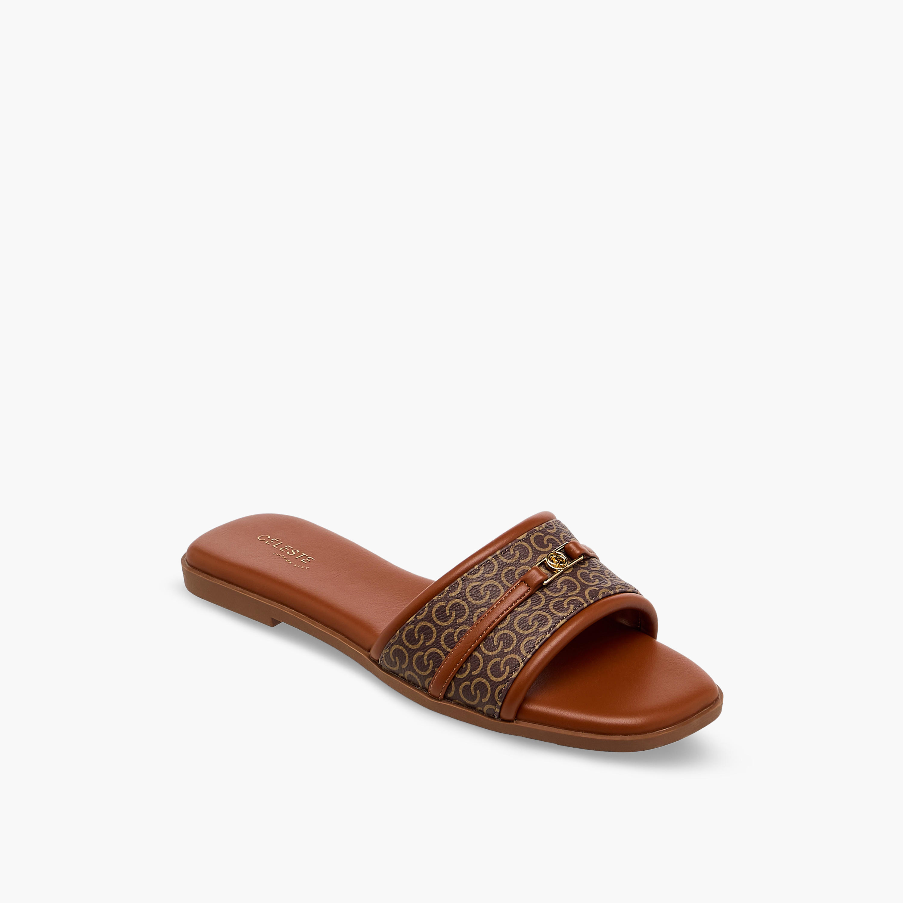 Celeste Women Monogram Accent Flat Sandals-women-shoes-flats-sandals-image-3