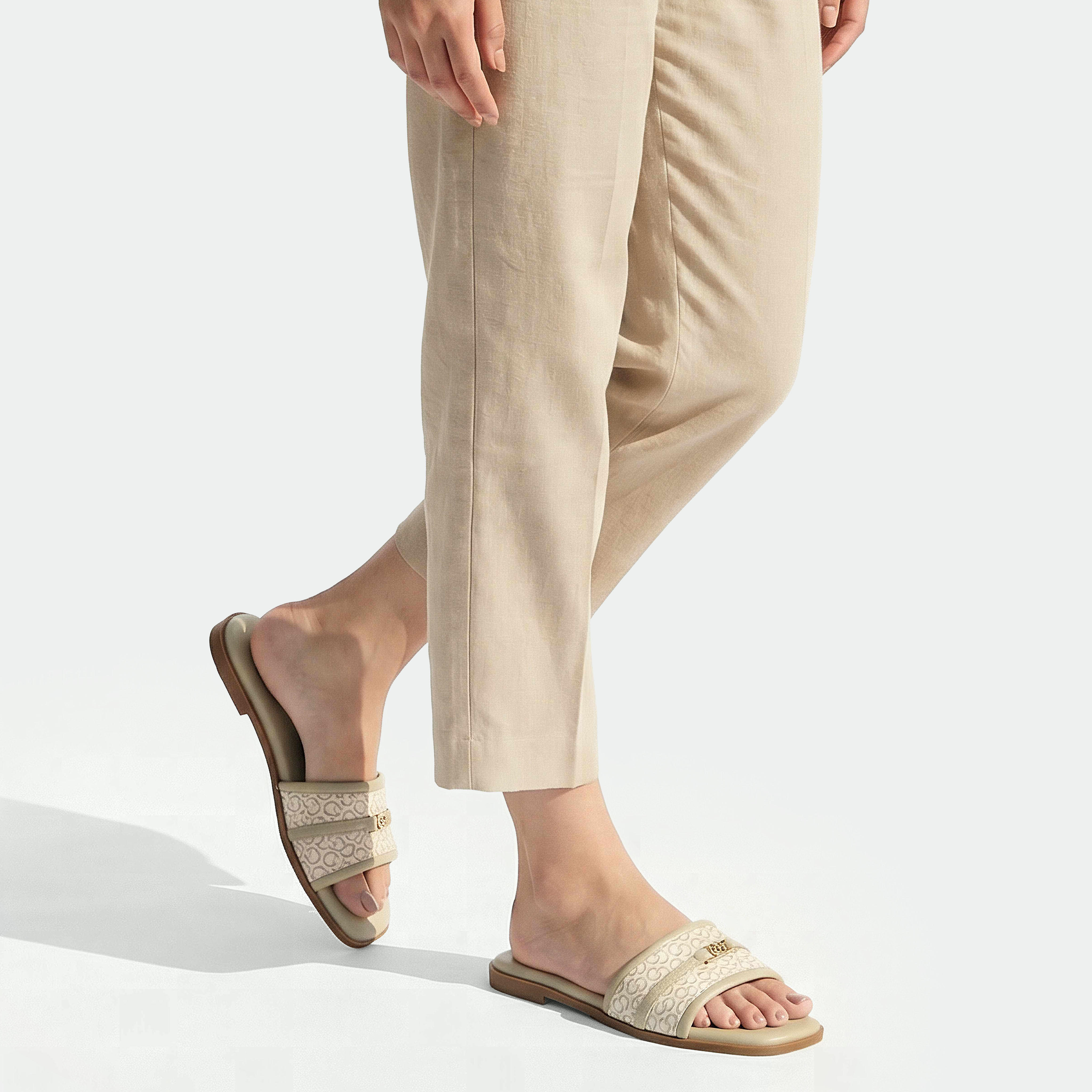 Celeste Women Monogram Accent Flat Sandals-women-shoes-flats-sandals-image-2