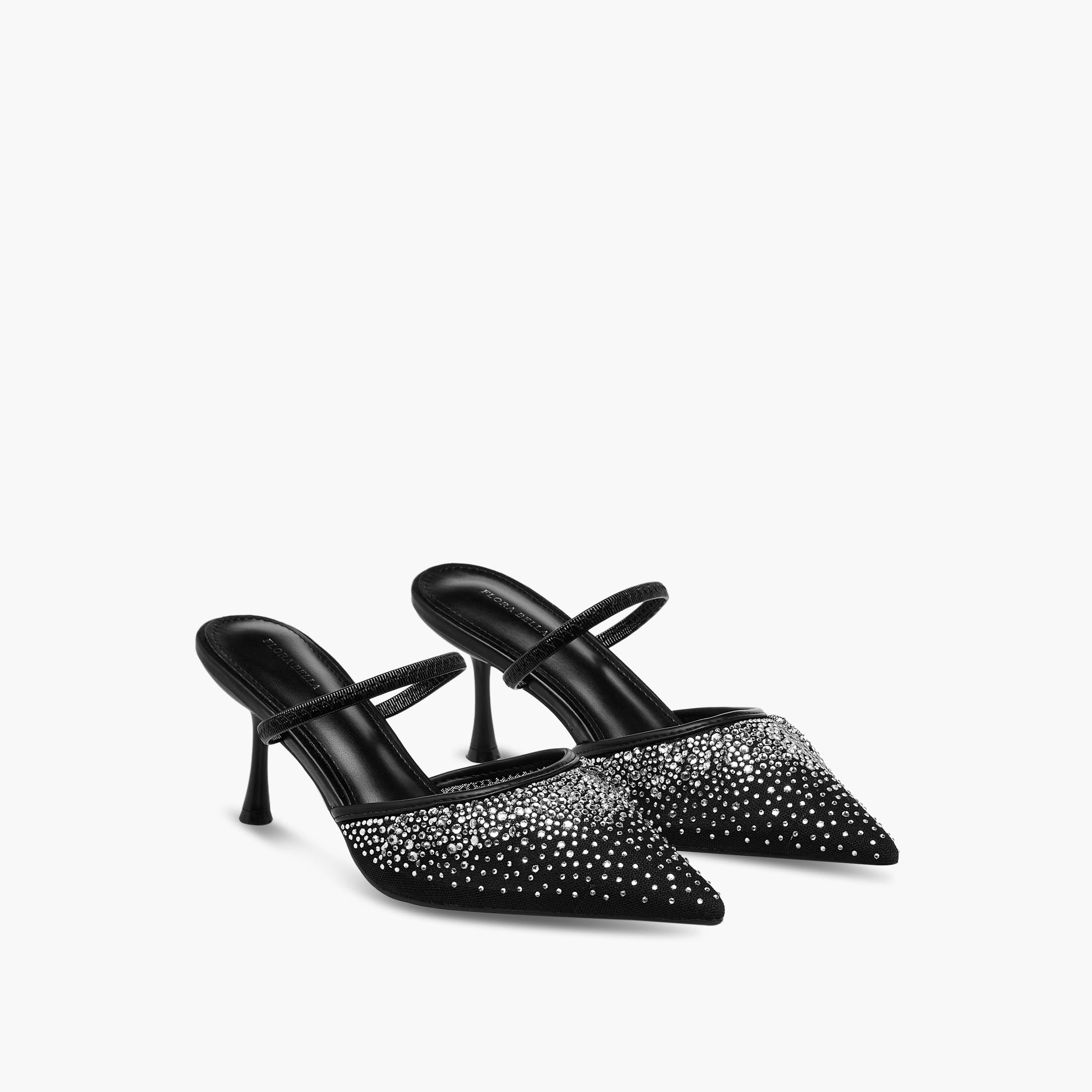 Flora Bella Women Embellished Flared Heel Mules-women-shoes-heels-image-1