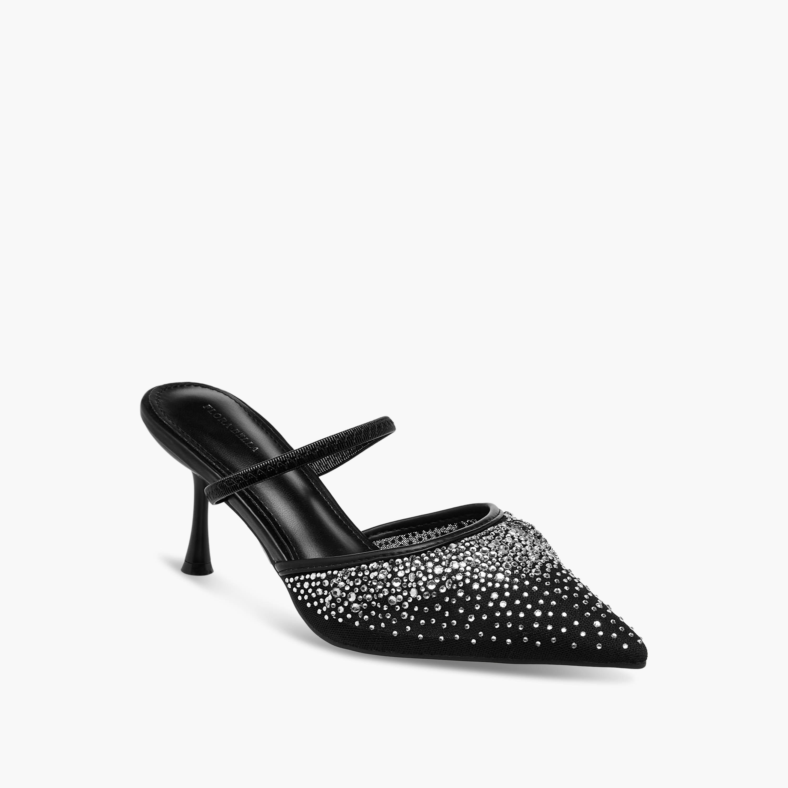 Flora Bella Women Embellished Flared Heel Mules-women-shoes-heels-image-2