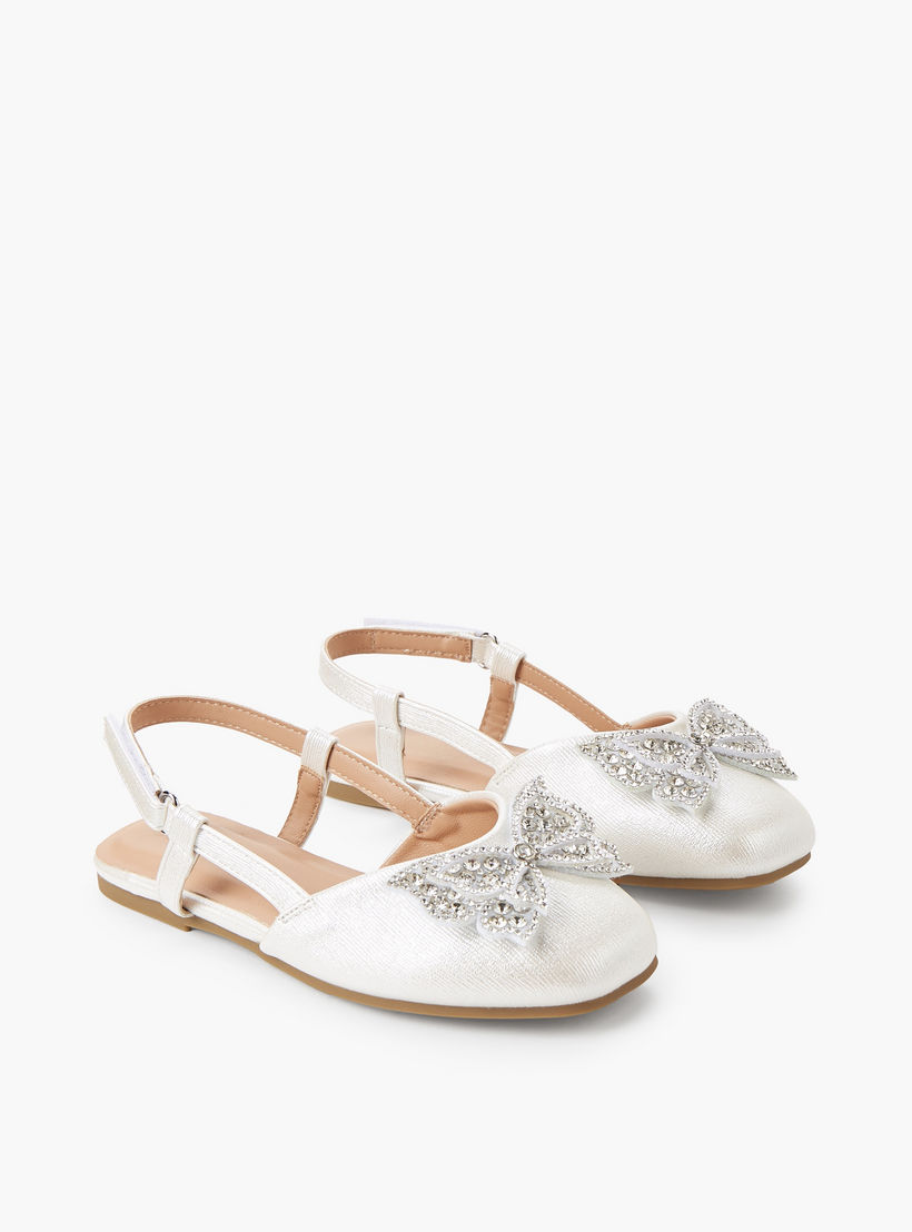 Celeste Girls Hook & Loop Ballerina Shoes-girls-shoes-ballerinas-image-1