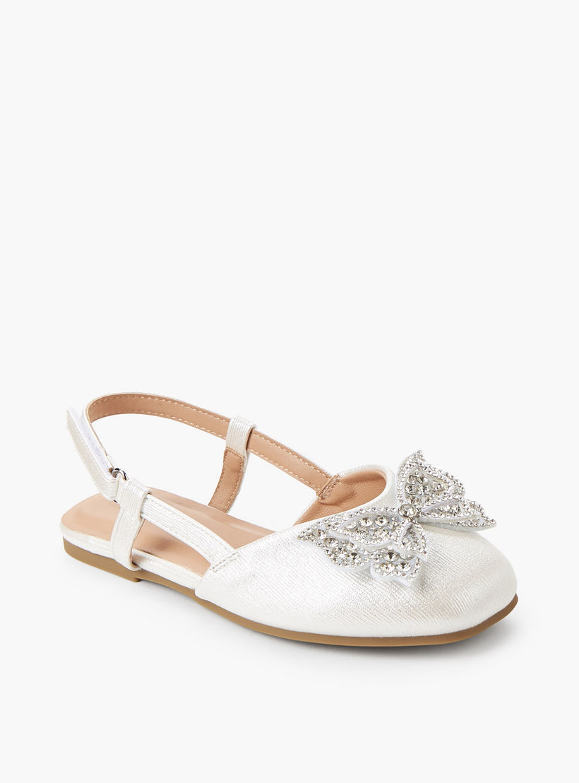 Celeste Girls Hook & Loop Ballerina Shoes-girls-shoes-ballerinas-image-2
