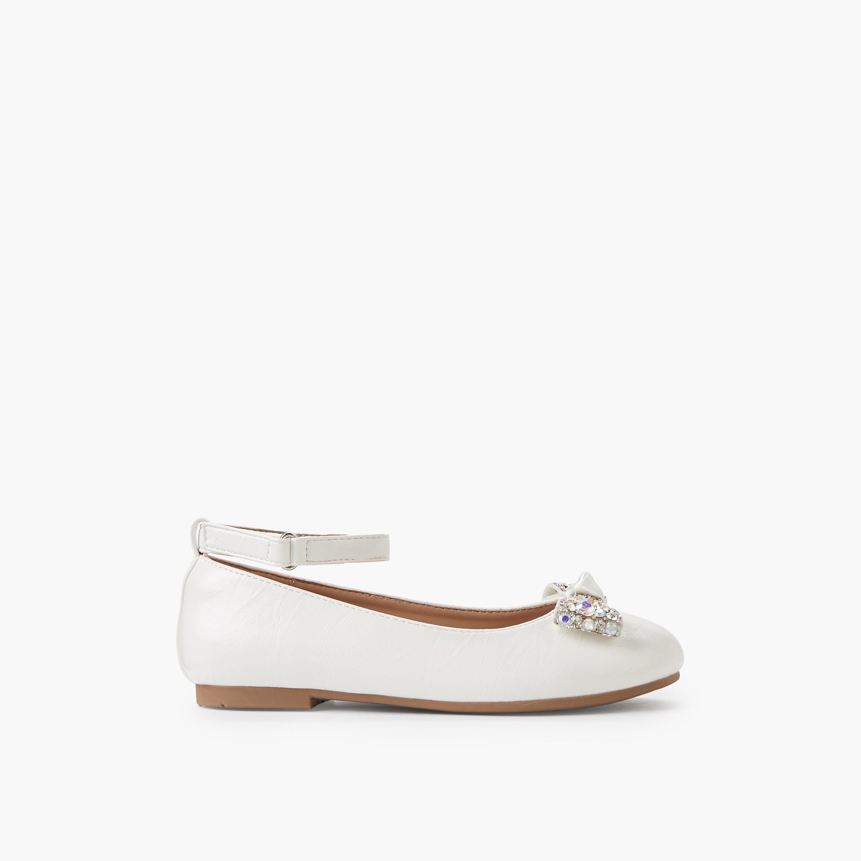 Celeste Girls Bow Embellished Ballerina Shoes-girls-shoes-ballerinas-image-3