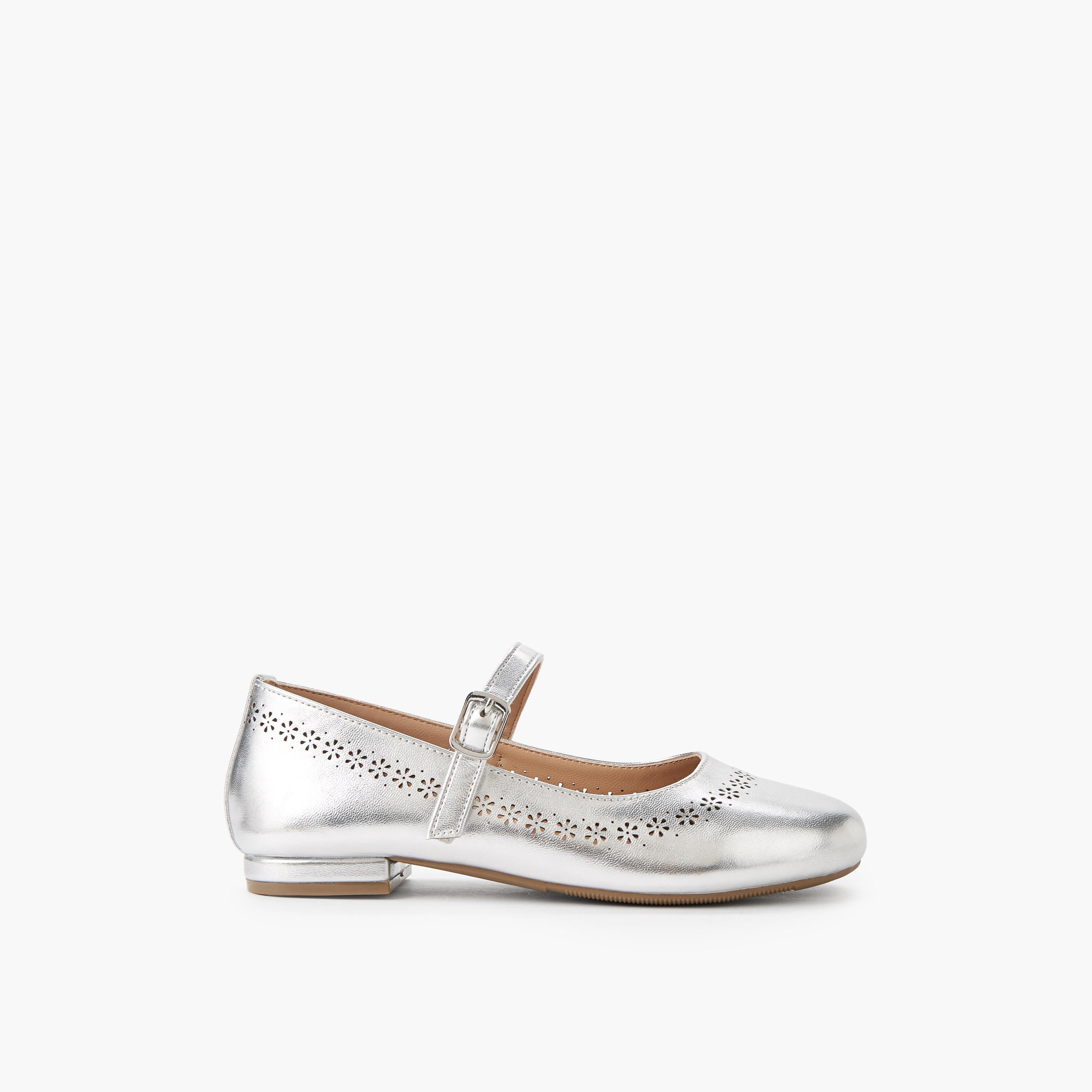Little Missy Girls Laser Cut Ballerina Shoes-girls-shoes-maryjanes-image-3
