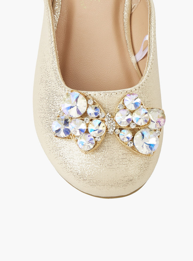Celeste Girls Hook & Loop Ballerina Shoes-girls-shoes-ballerinas-image-5