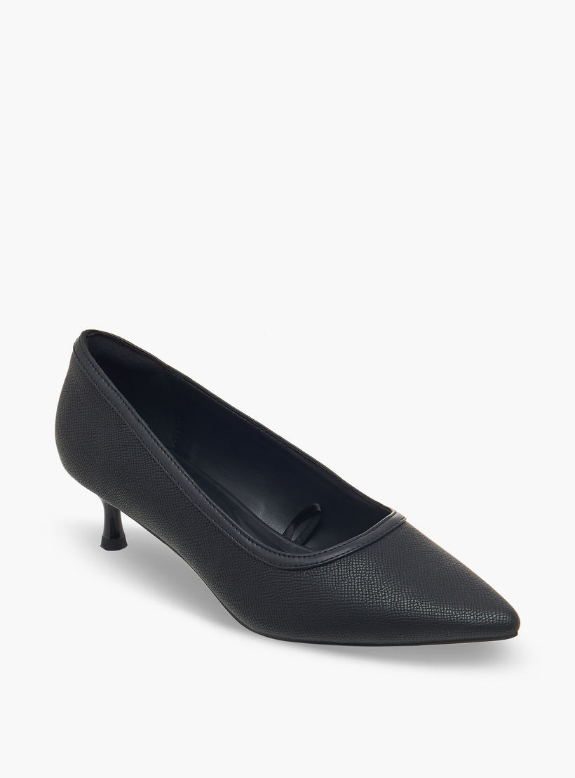 Celeste Women Textured Kitten Heel Shoes-women-shoes-heels-image-3
