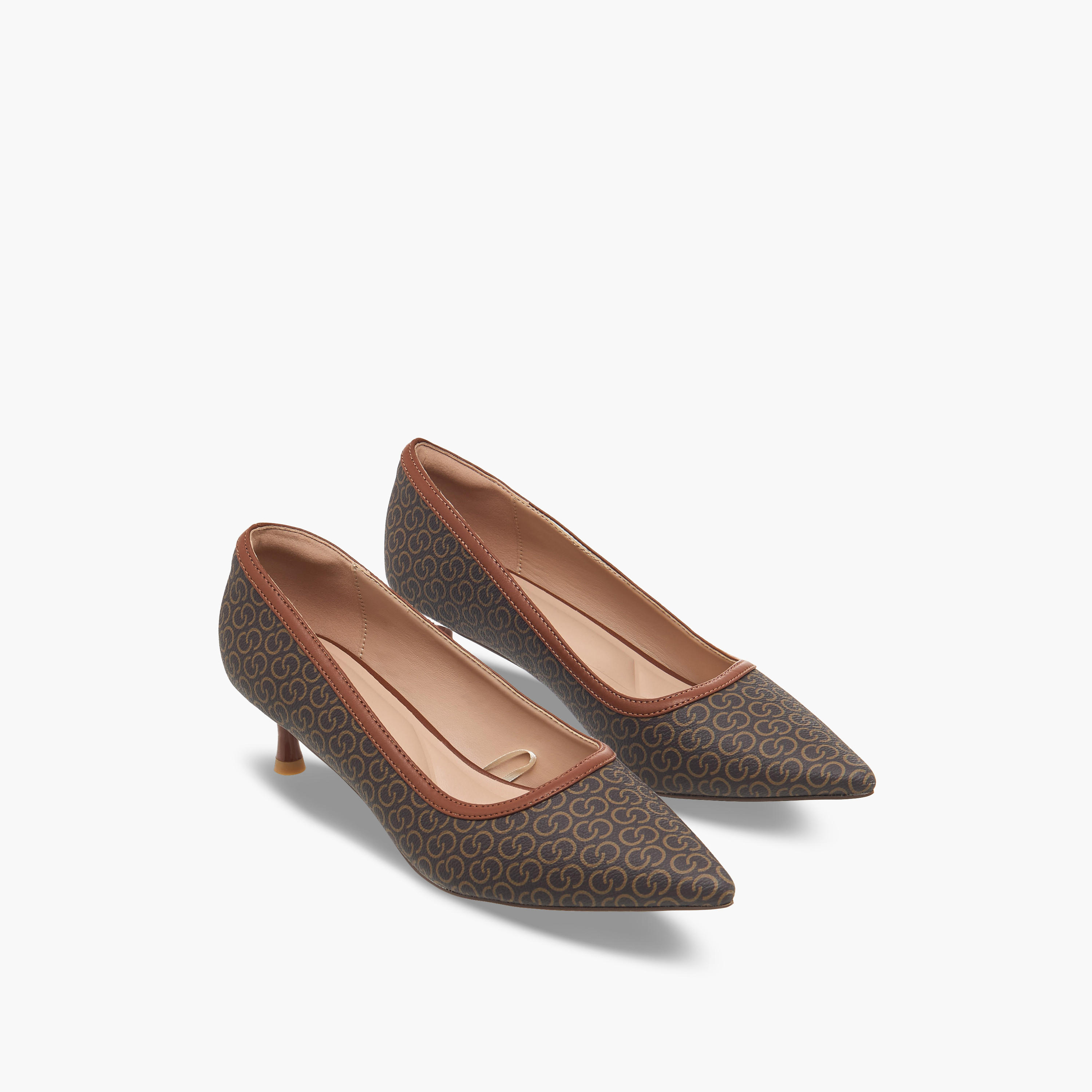 Celeste Women Textured Kitten Heel Shoes-women-shoes-heels-image-1