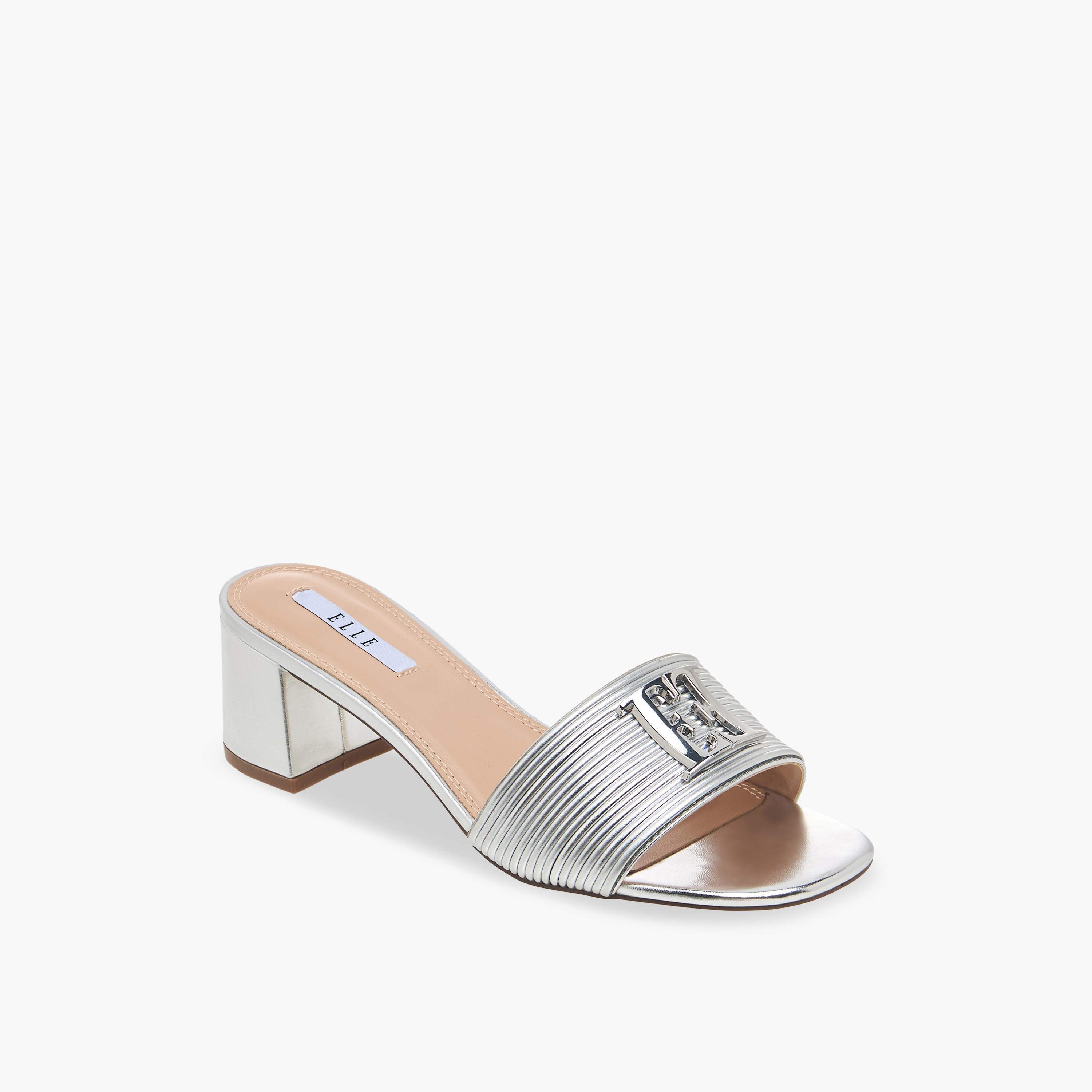 Elle Women Metallic Block Heel Sandals-women-shoes-sandals-heeled-image-2