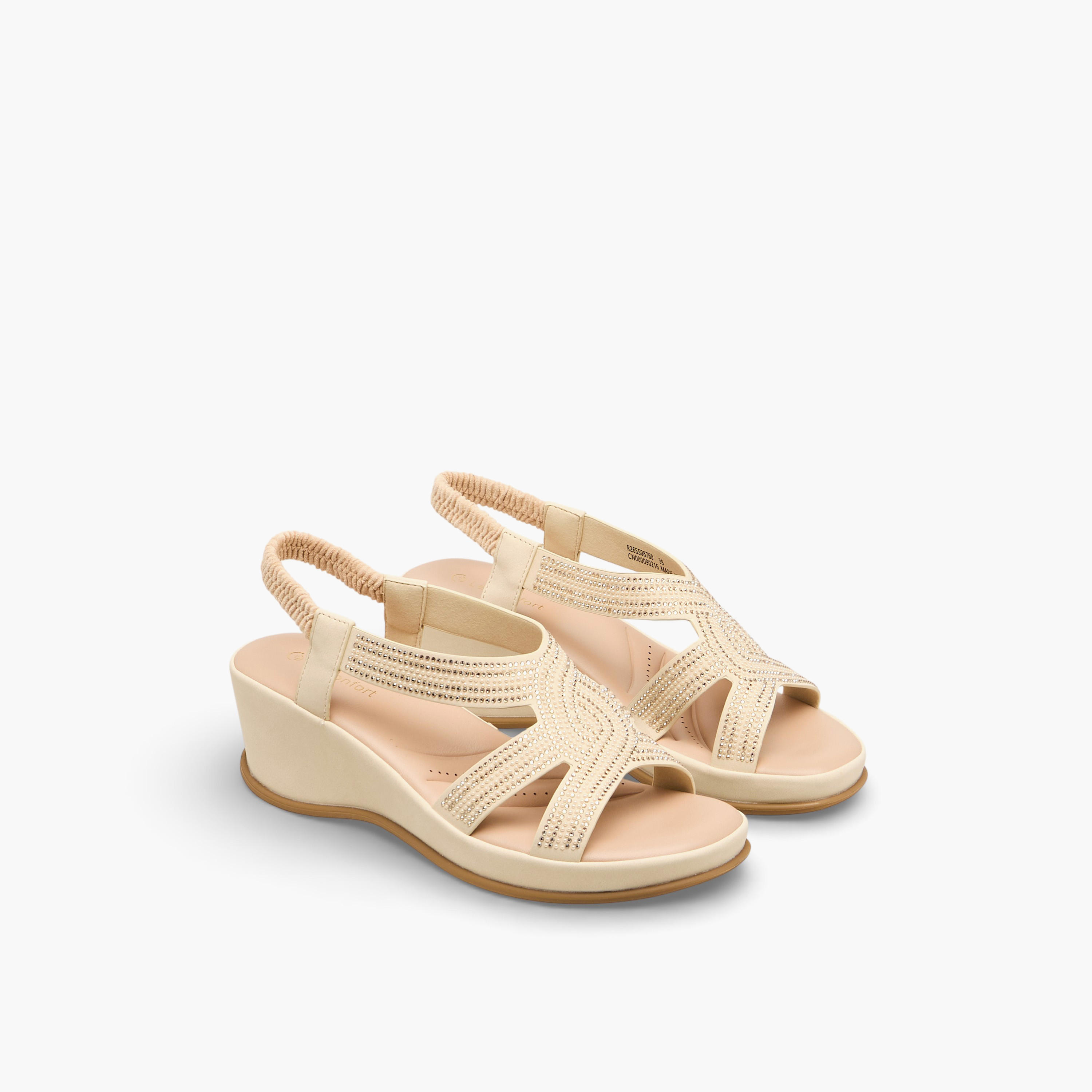 Le Confort Women Wedge Heel Comfort Sandals-women-shoes-sandals-heeled-image-1