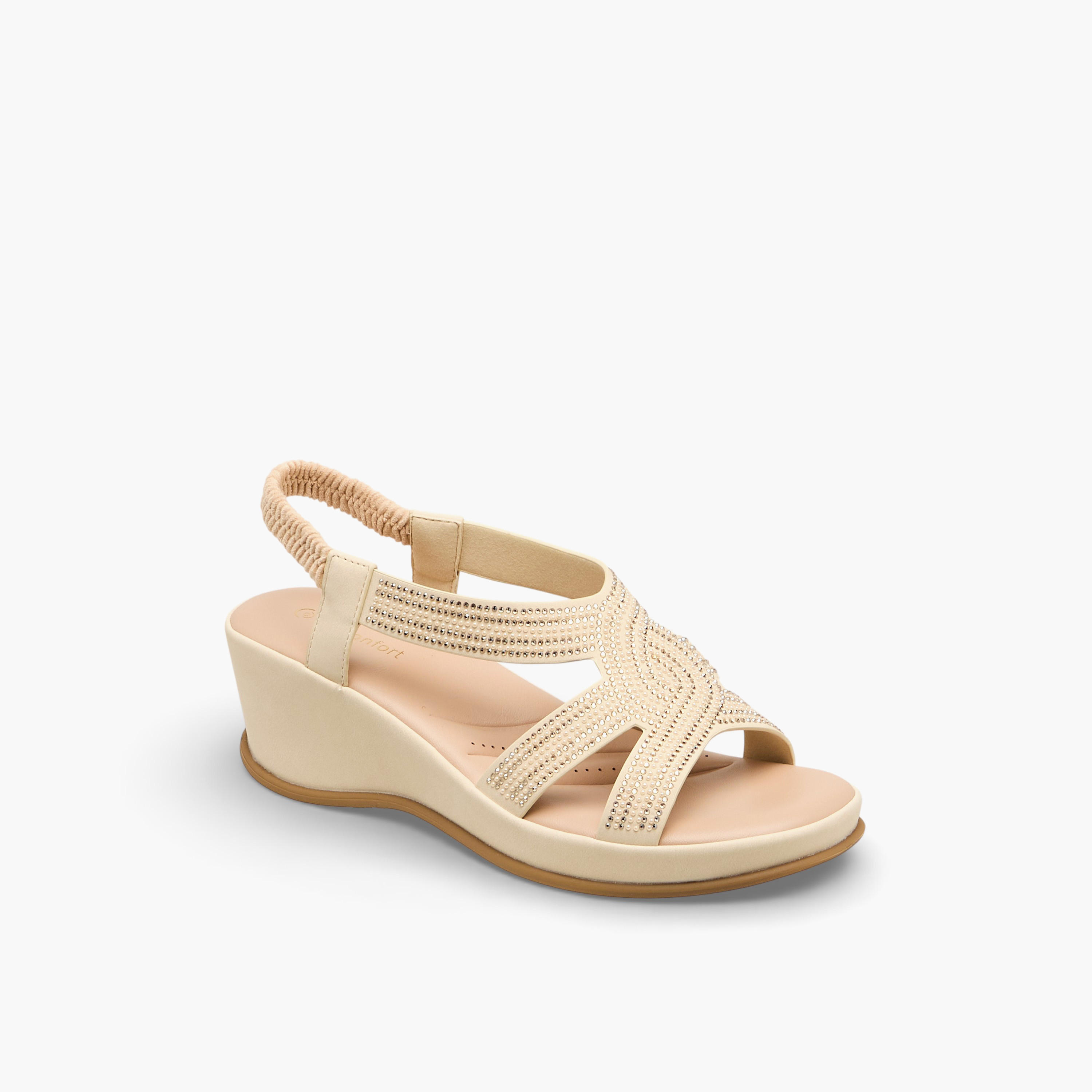 Le Confort Women Wedge Heel Comfort Sandals-women-shoes-sandals-heeled-image-2