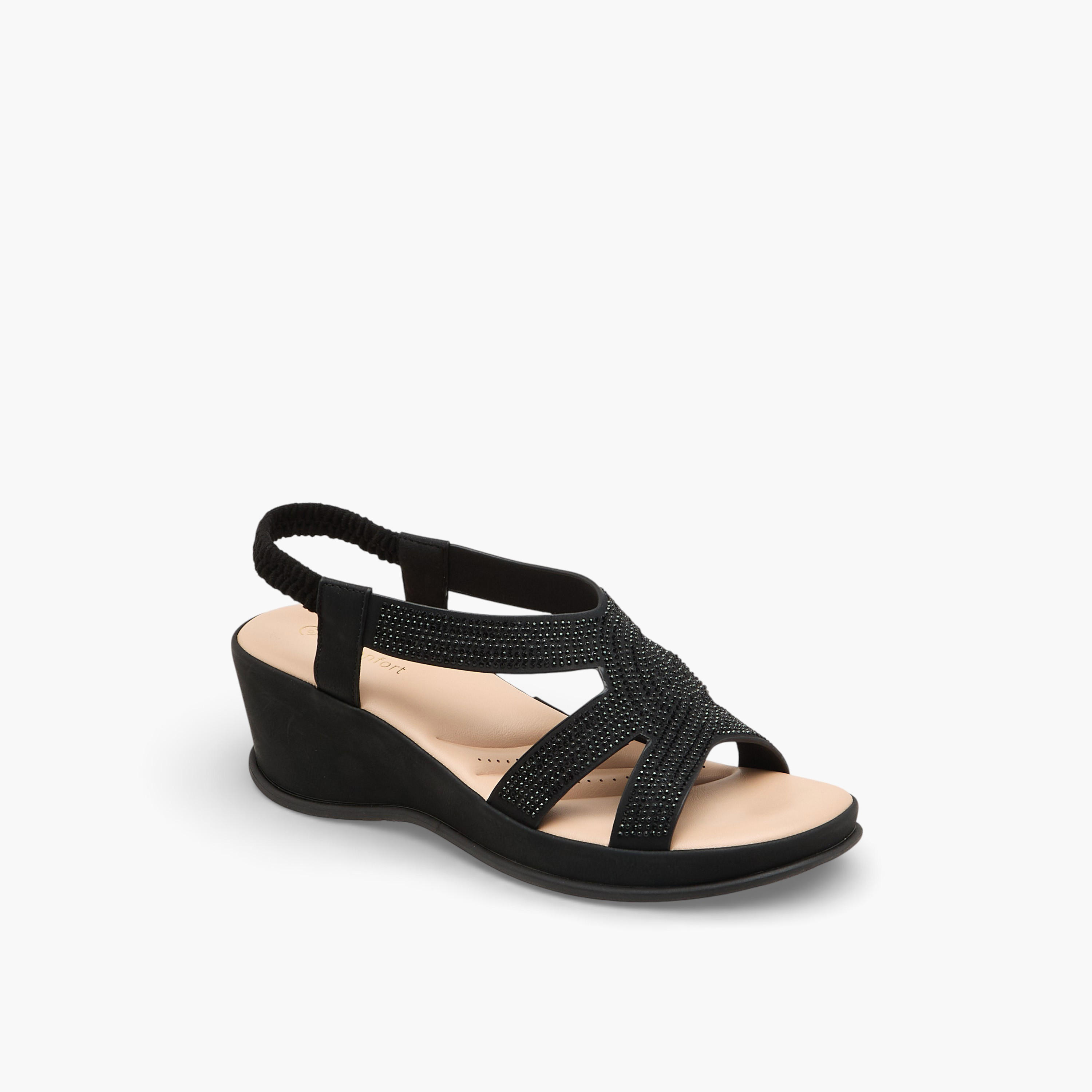 Le Confort Women Wedge Heel Comfort Sandals-women-shoes-sandals-heeled-image-2