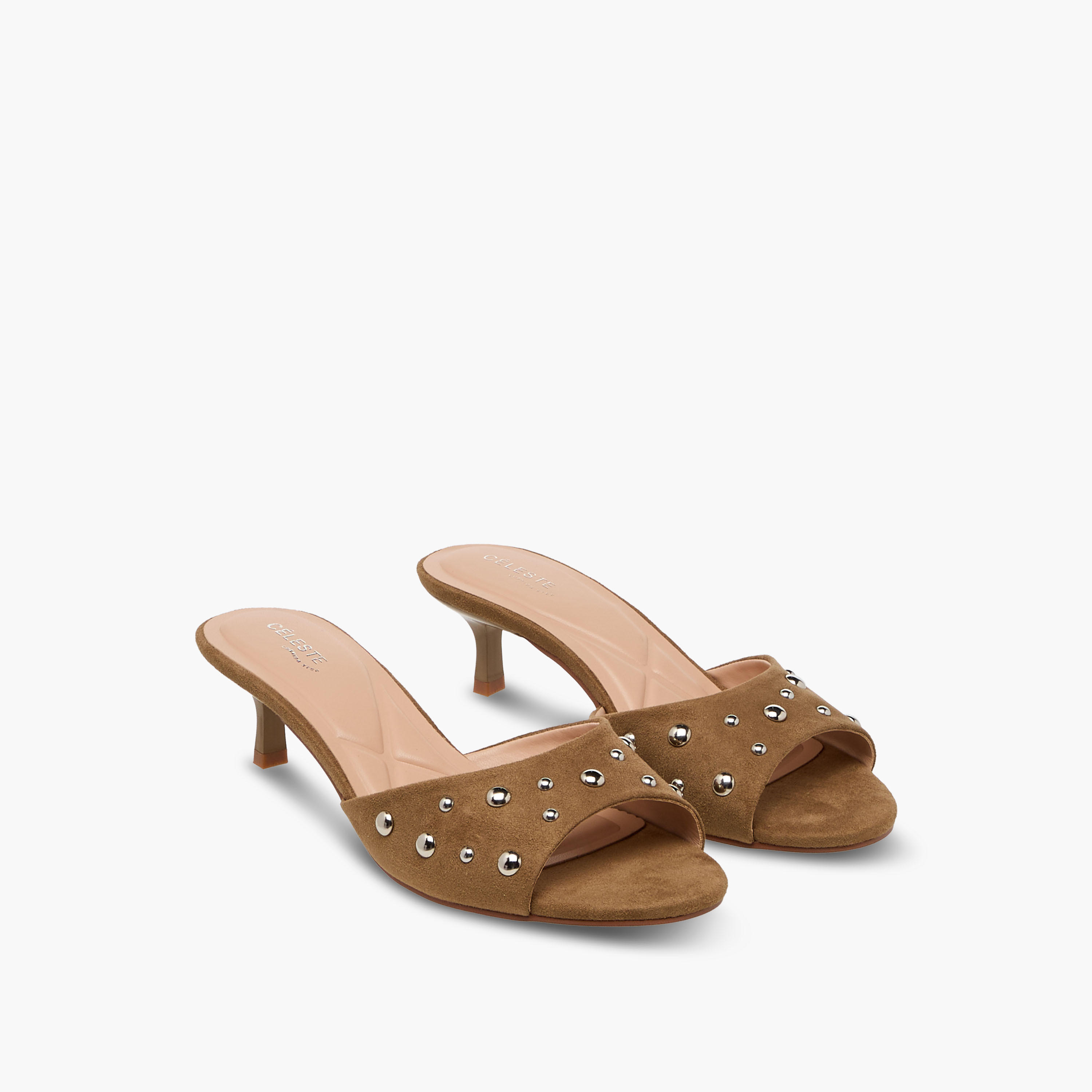 Celeste Women Embellished Suede Kitten Heel Sandals-women-shoes-sandals-heeled-image-1