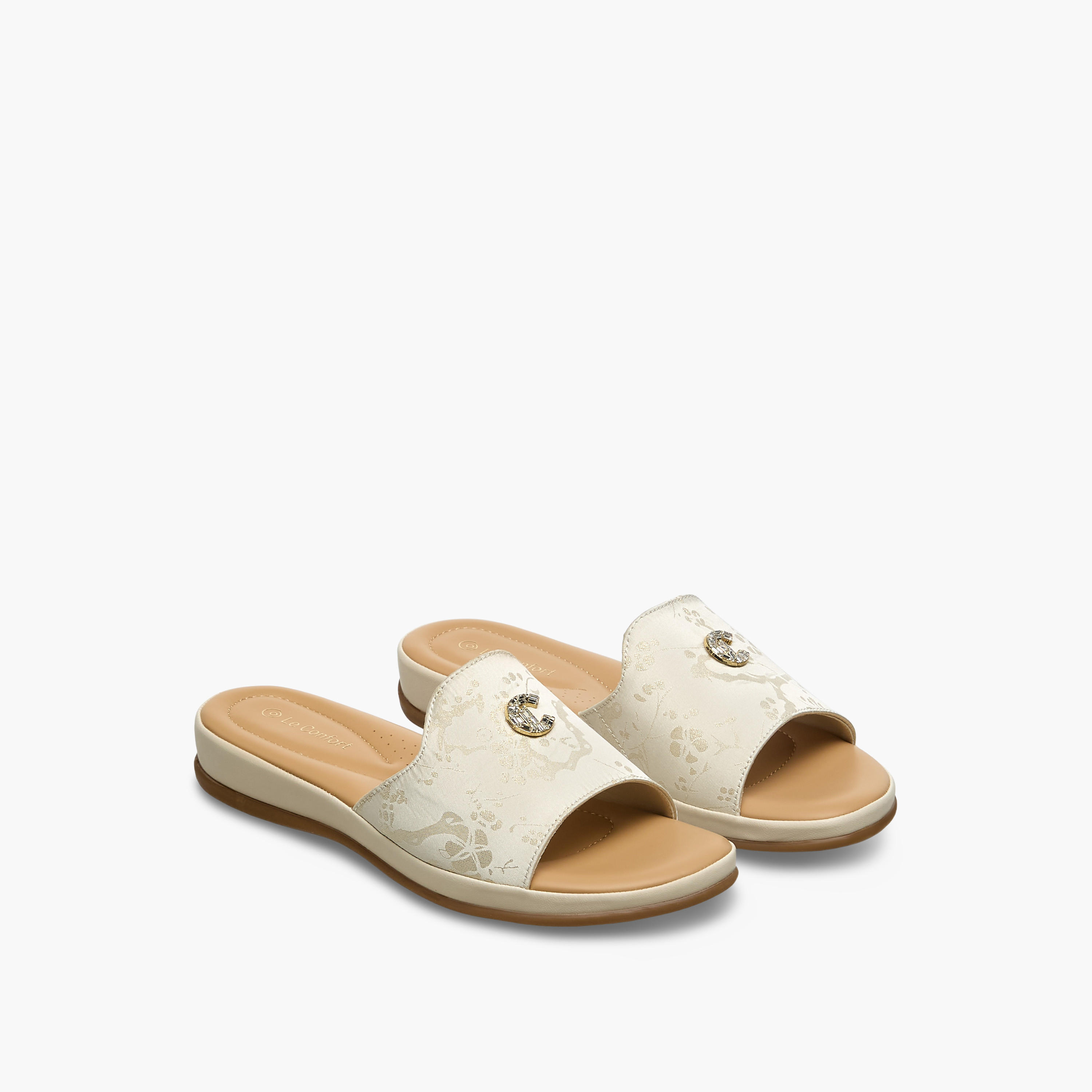 Le Confort Women Embellished Slide Sandals-women-shoes-flats-sandals-image-1