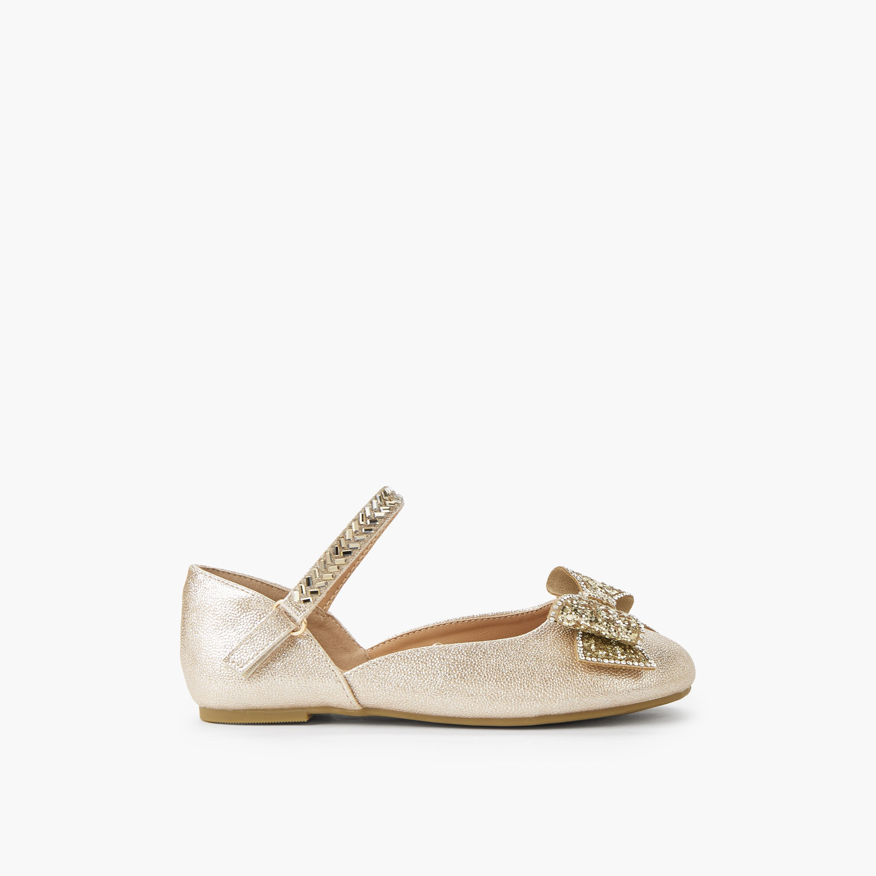 حذاء باليرينا بشريط إغلاق لاصق للبنات من سيليست-girls-shoes-ballerinas-image-3