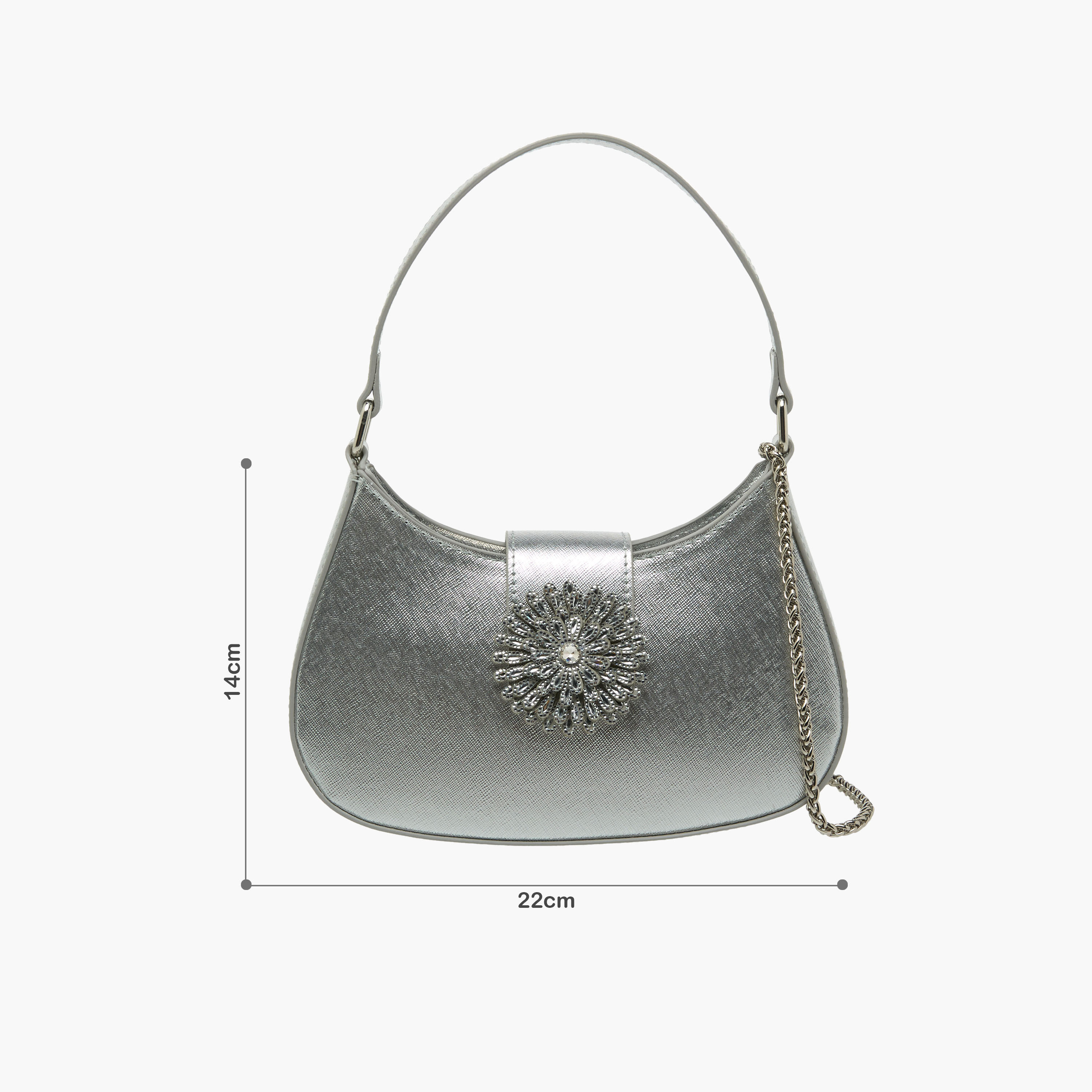 Flora Bella Textured Shoulder Bag with Detachable Strap-women-bagsandwallets-handbags-image-2