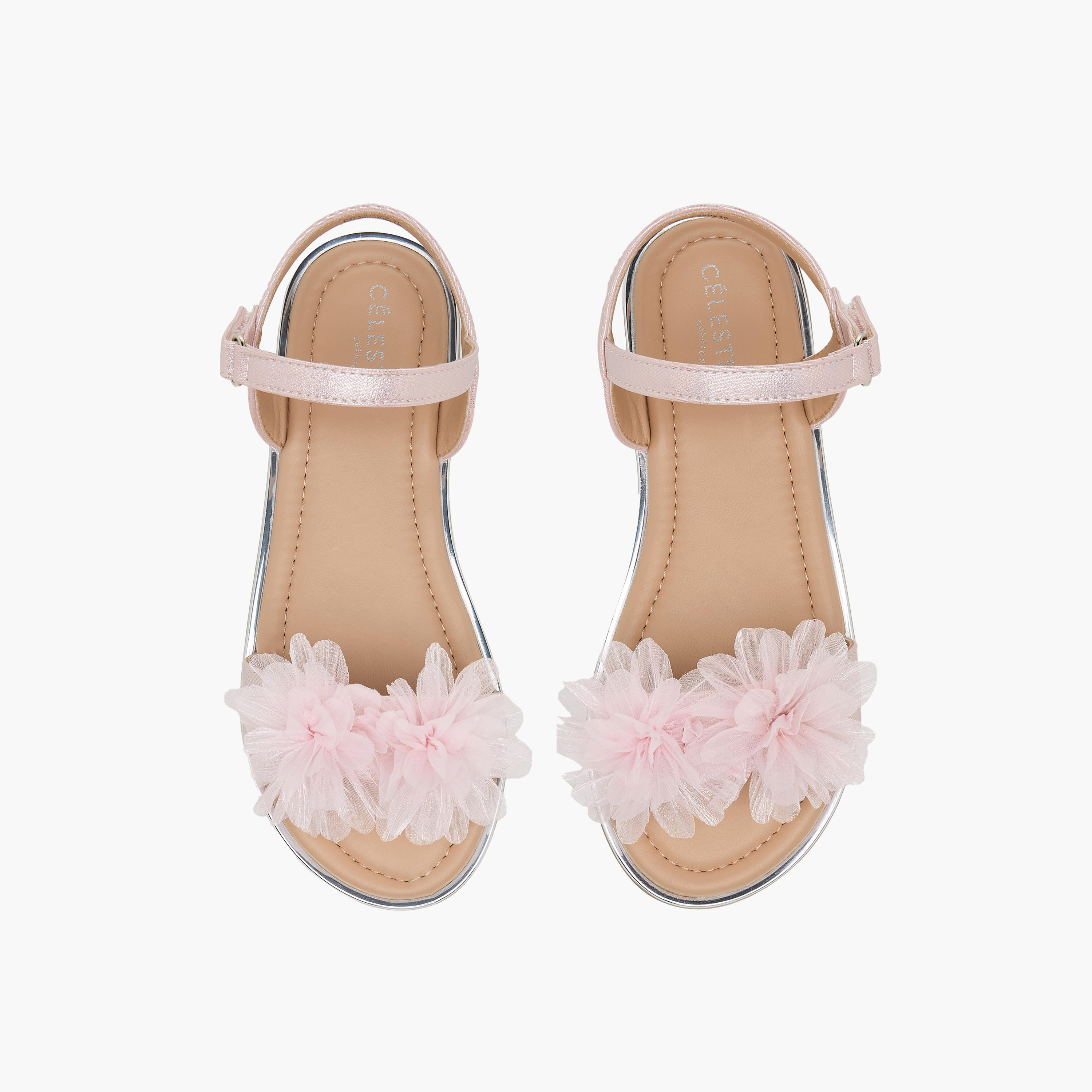 Celeste Girls Hook & Loop Flat Sandals-girls-shoes-sandals-image-1