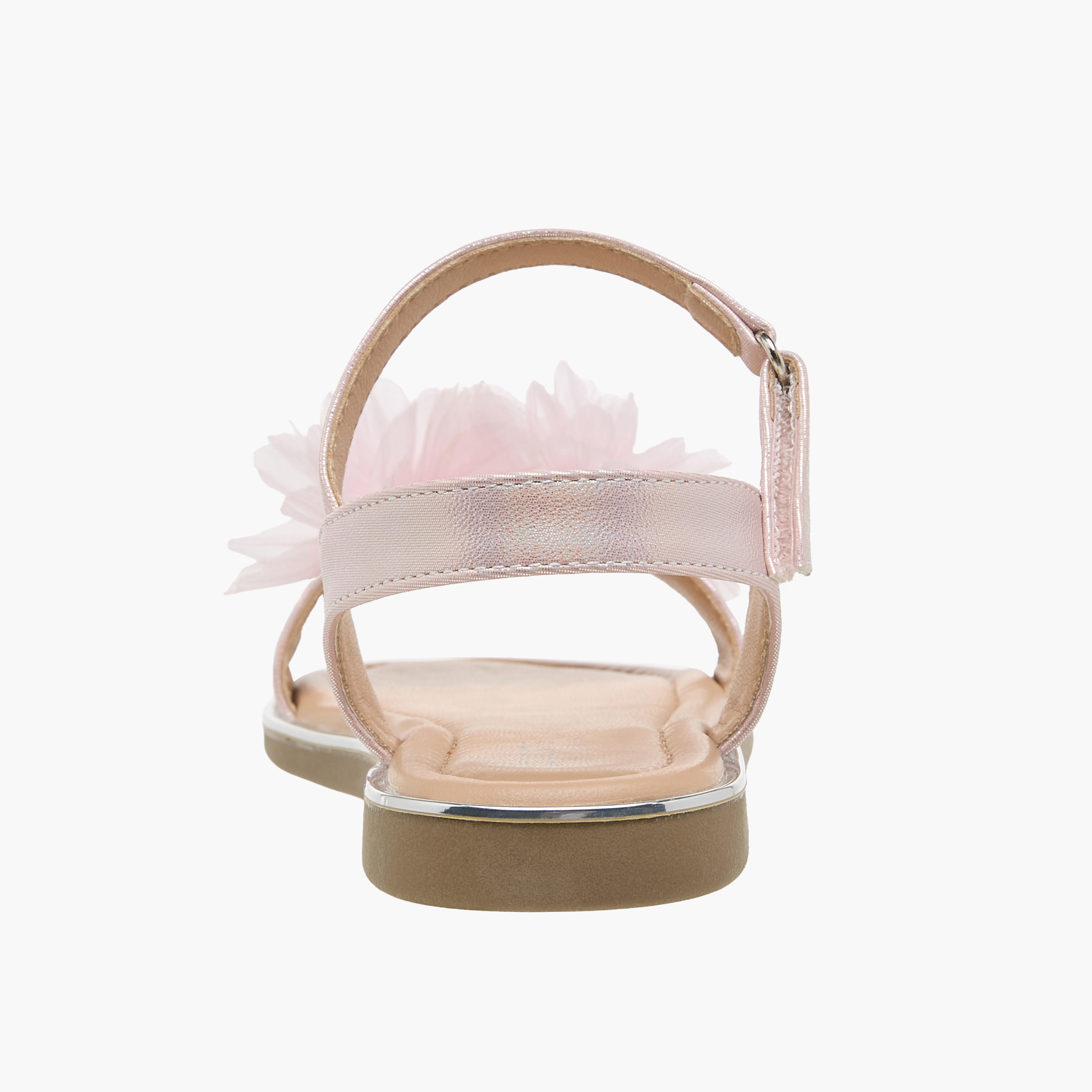 Celeste Girls Hook & Loop Flat Sandals-girls-shoes-sandals-image-4